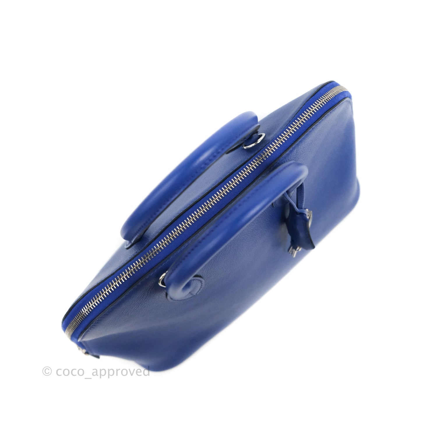 Hermès Bolide 1923 31 Bleu Royal Evercolor Palladium Hardware