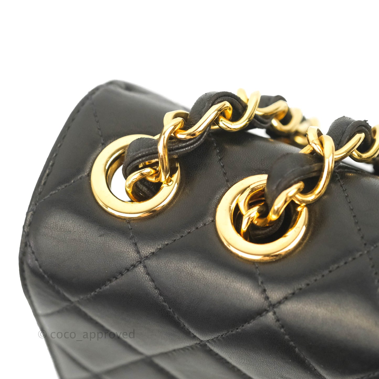 Chanel Vintage Jumbo Single Flap Black Lambskin 24K Gold Hardware