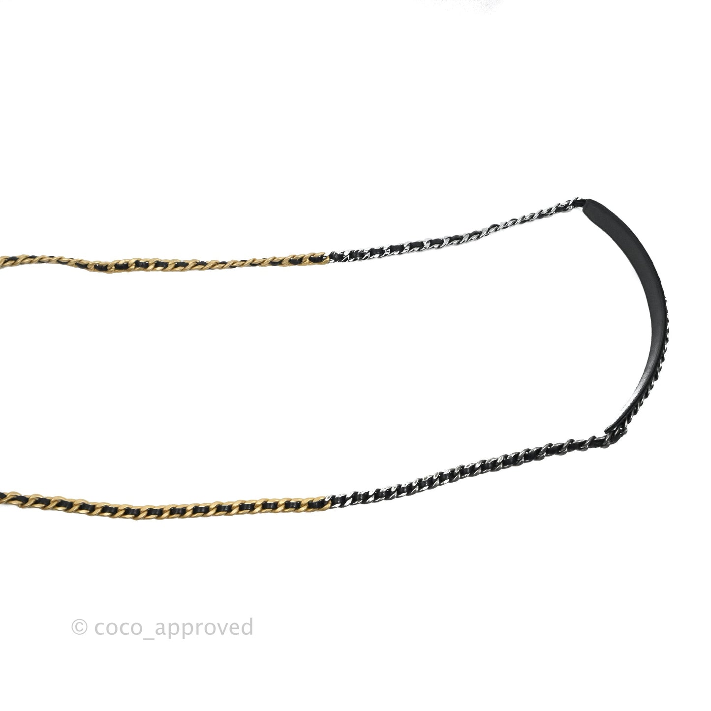 Chanel 19 Card Holder With Chain Black Mixed Hardware