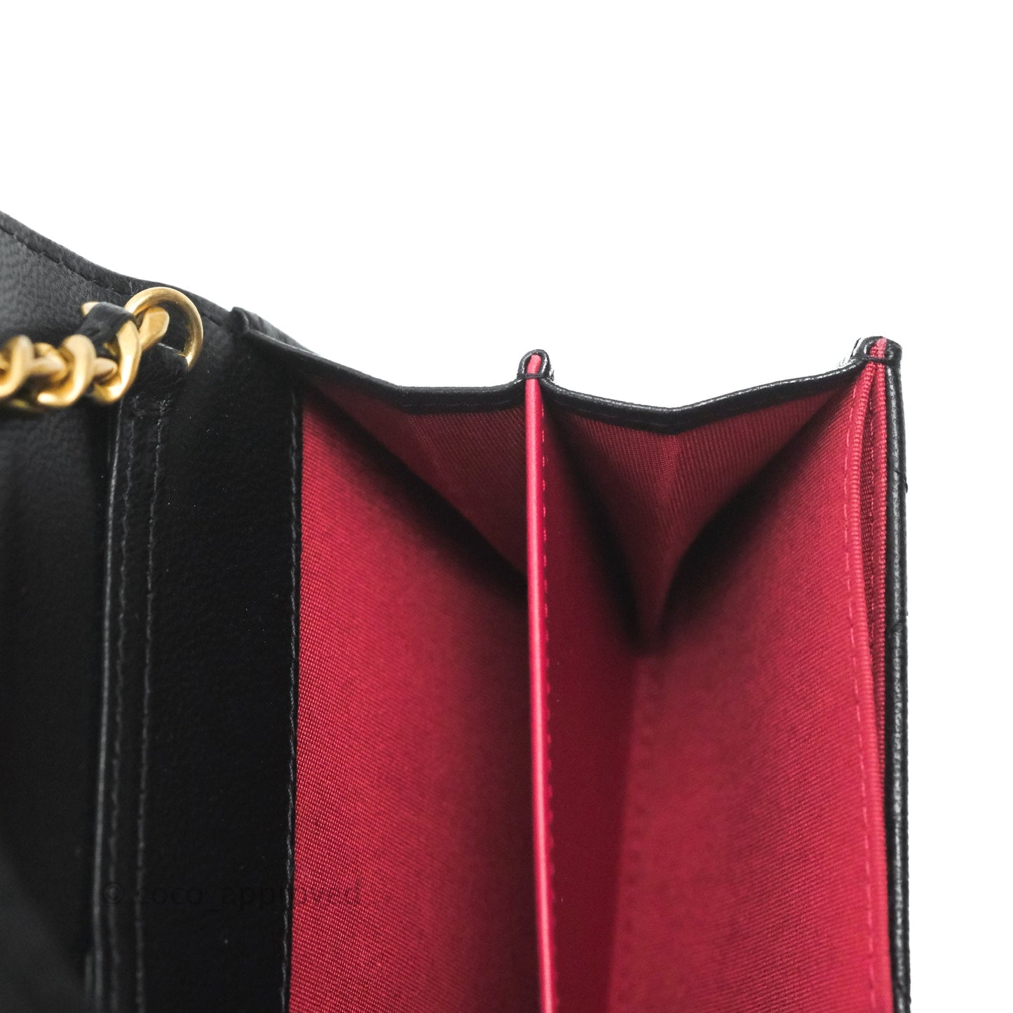 Chanel 19 Card Holder With Chain Black Mixed Hardware