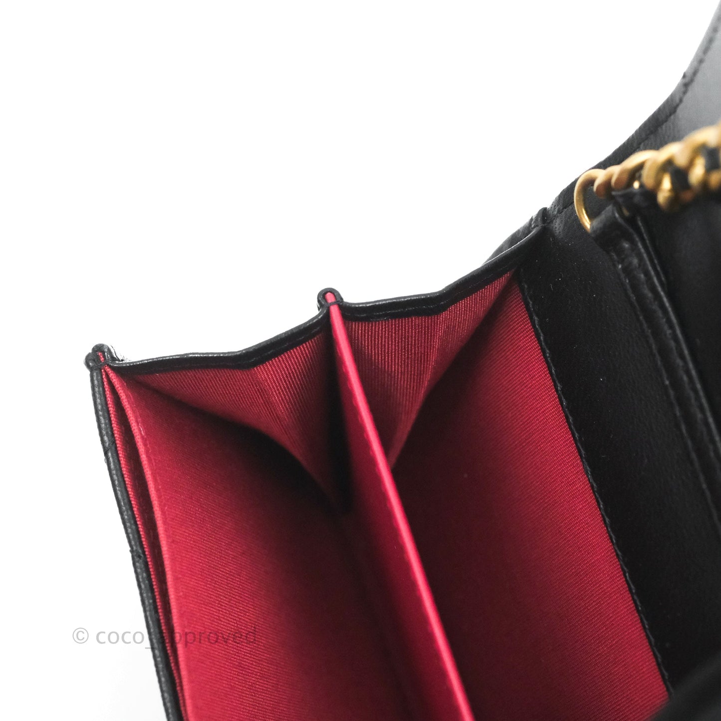 Chanel 19 Card Holder With Chain Black Mixed Hardware