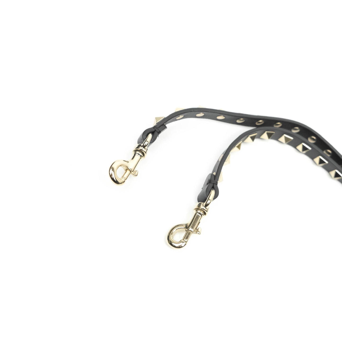 Valentino Garavani Rockstud Mini Trapeze Shoulder Bag Black Calfskin Gold Hardware