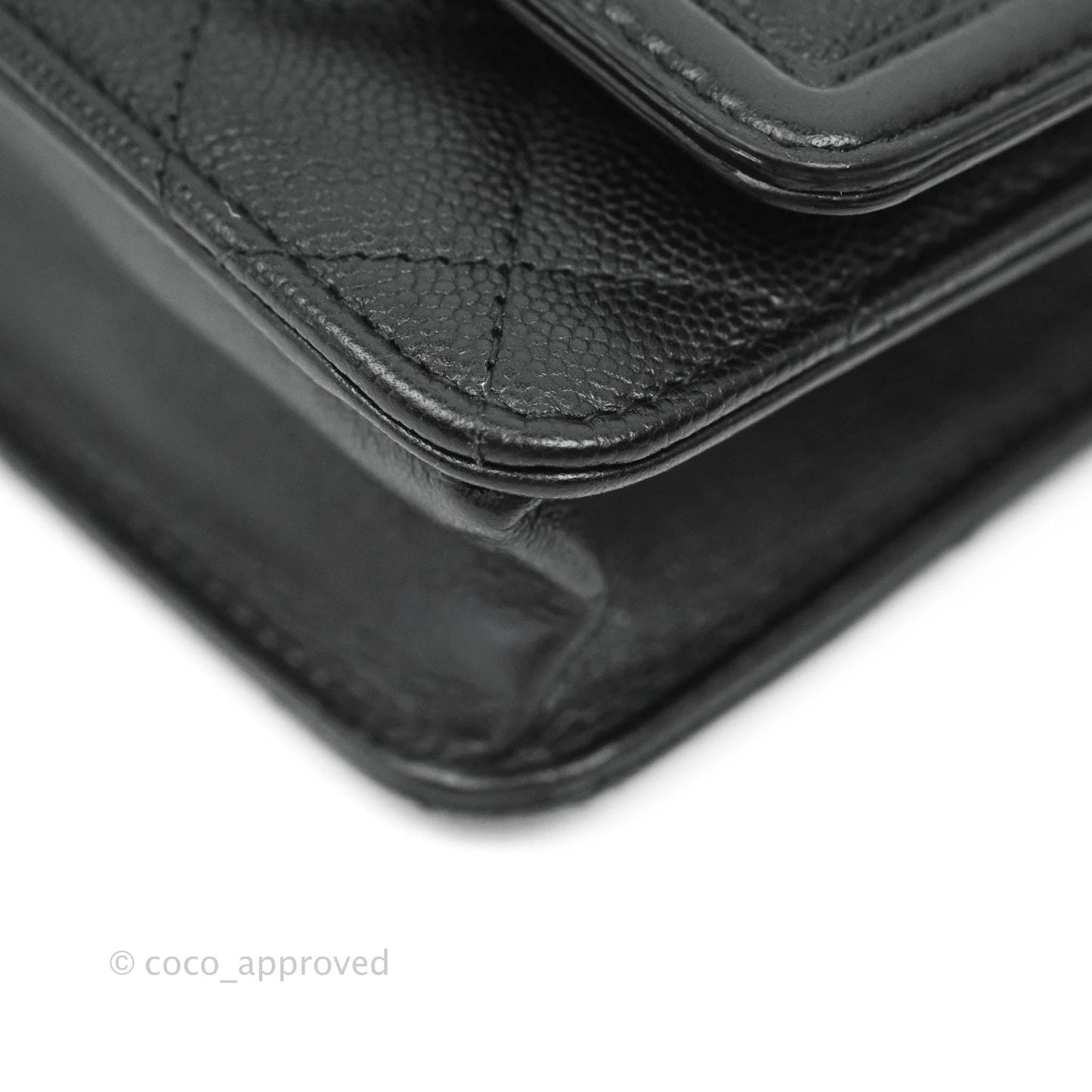 Chanel Filigree Wallet on Chain WOC Black Caviar Gold Hardware