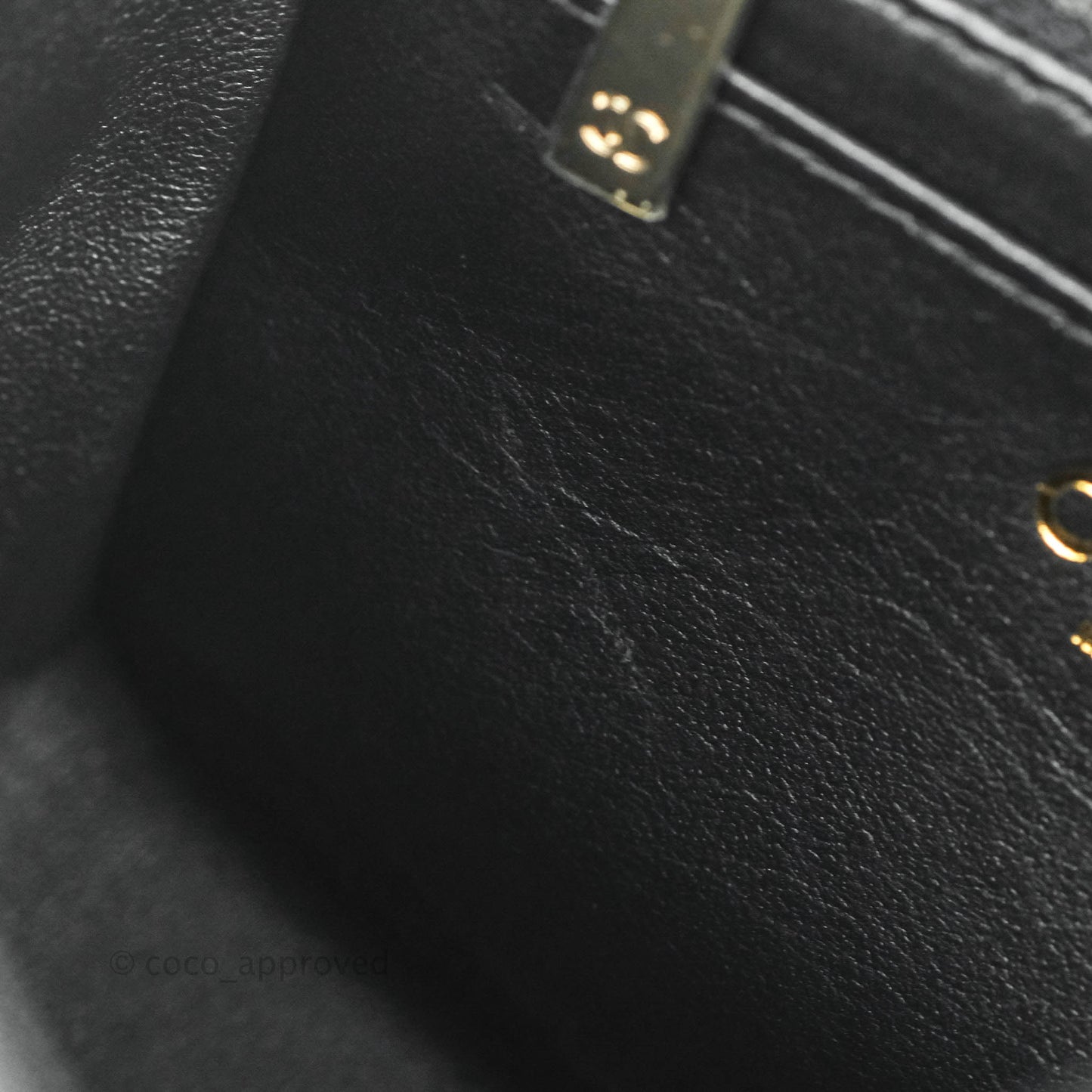Chanel Quilted Mini Square Black Lambskin Gold Hardware
