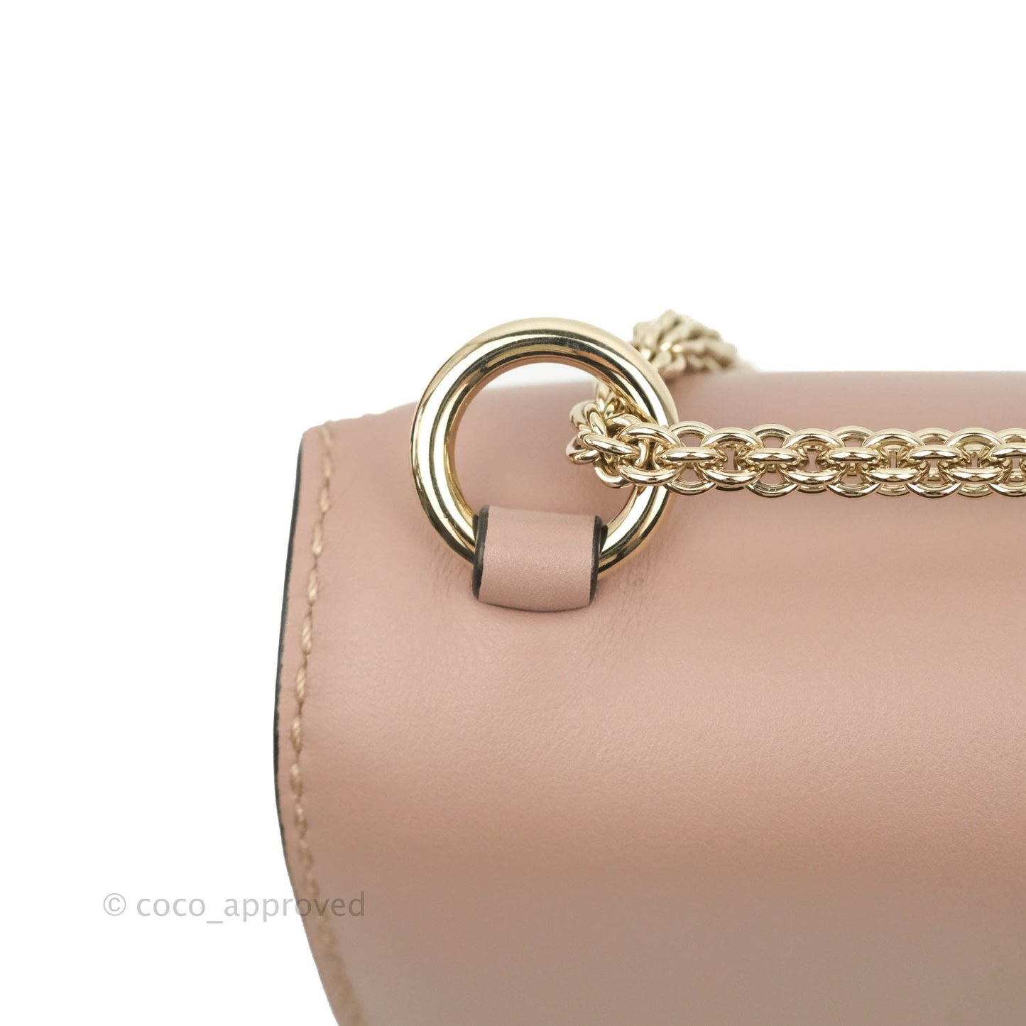 Valentino Small Vitello Glam Lock Rockstud Flap Poudre