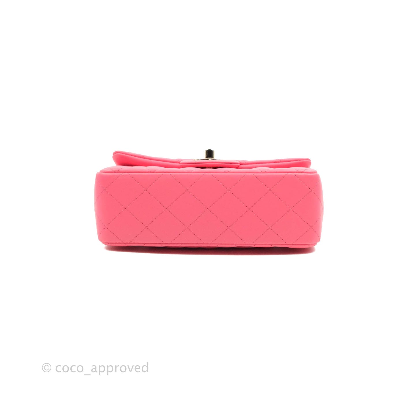 Chanel Quilted Mini Rectangular Flap Pink Lambskin Gold Hardware