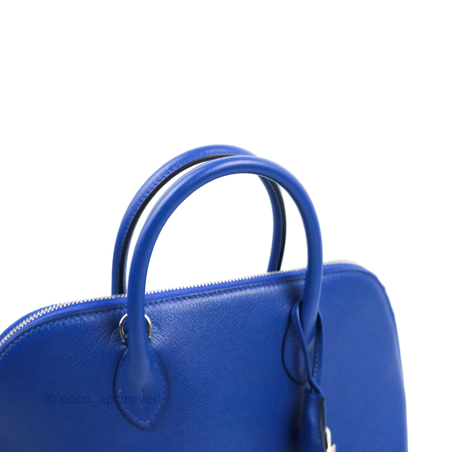 Hermès Bolide 1923 31 Bleu Royal Evercolor Palladium Hardware