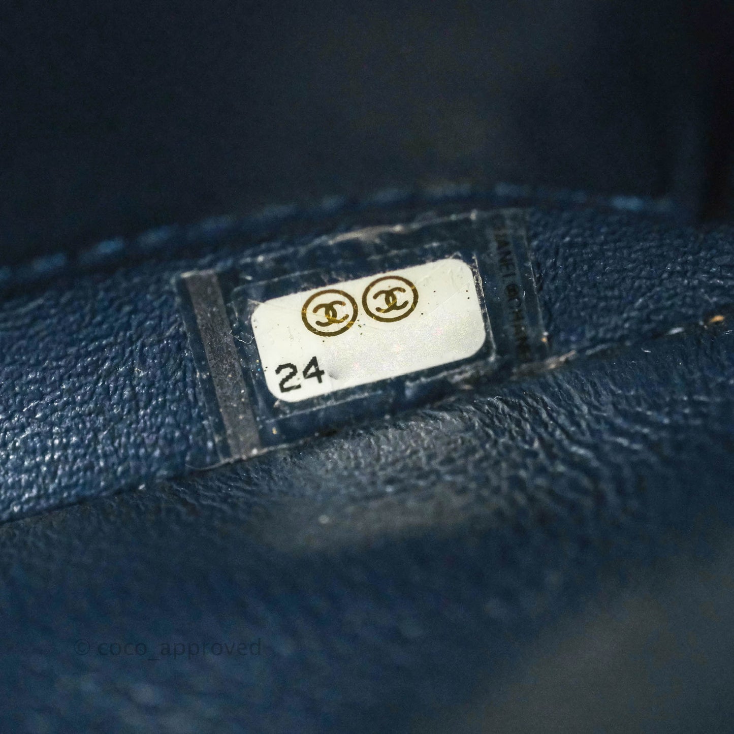 Chanel Small Trendy CC Navy Lambskin Gold Hardware