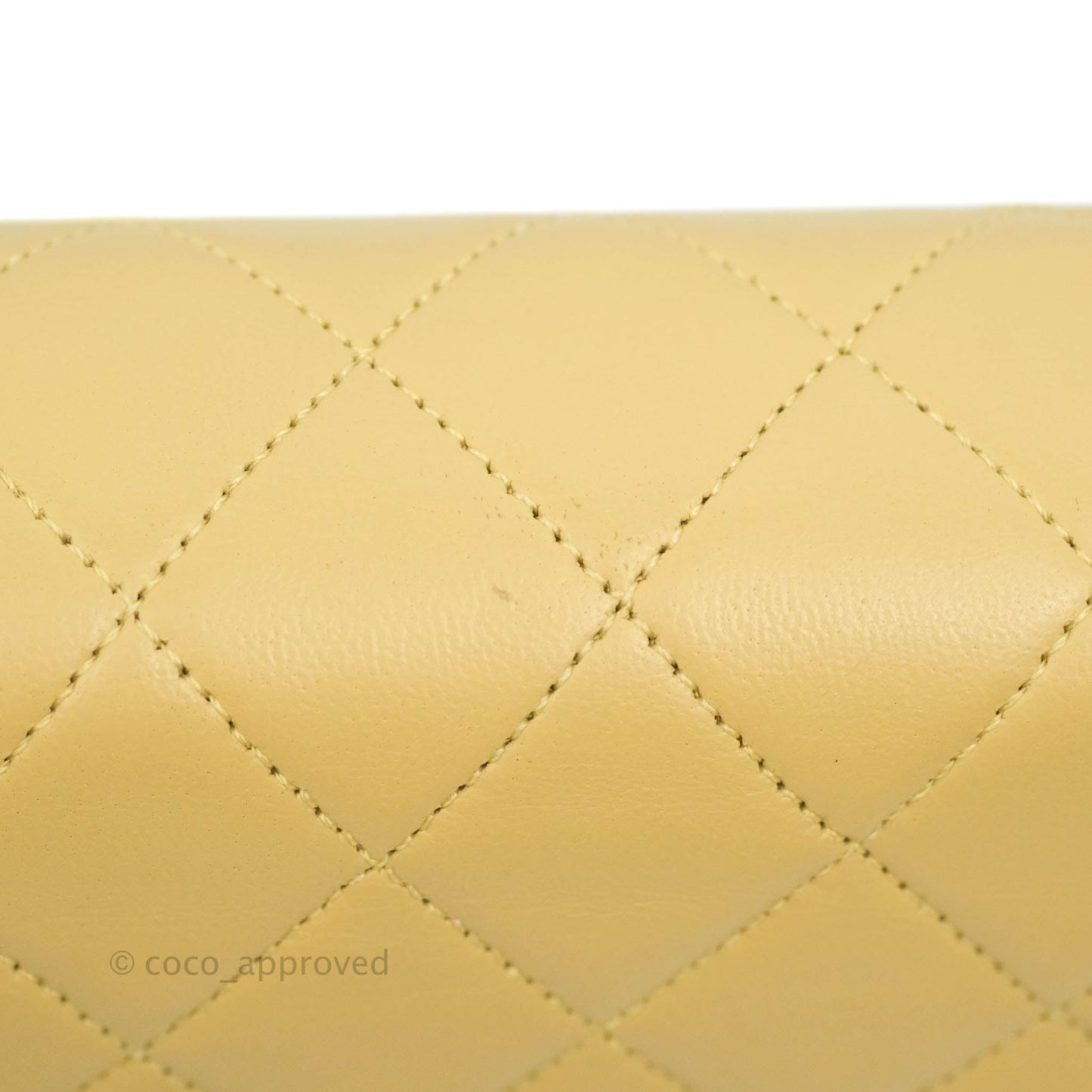 Chanel Vintage Single Flap Beige Lambskin 24K Gold Hardware