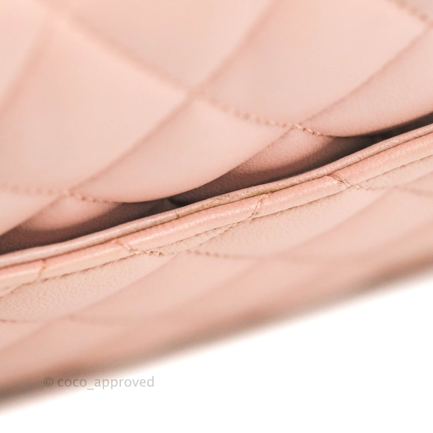Chanel Classic M/L Medium Flap Quilted Light Pink Lambskin Matte Gold Hardware