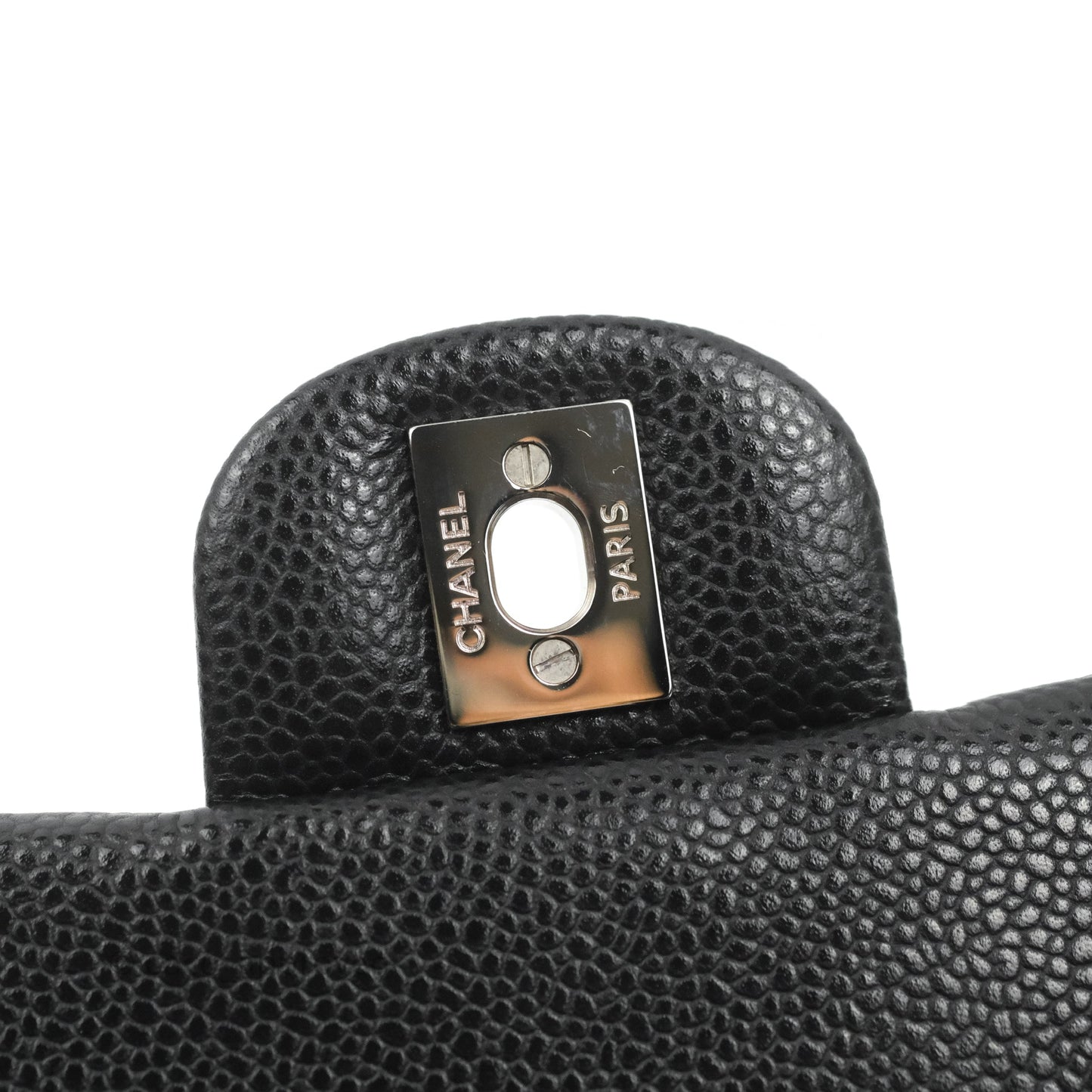 Chanel Quilted Mini Rectangular Black Caviar Silver Hardware