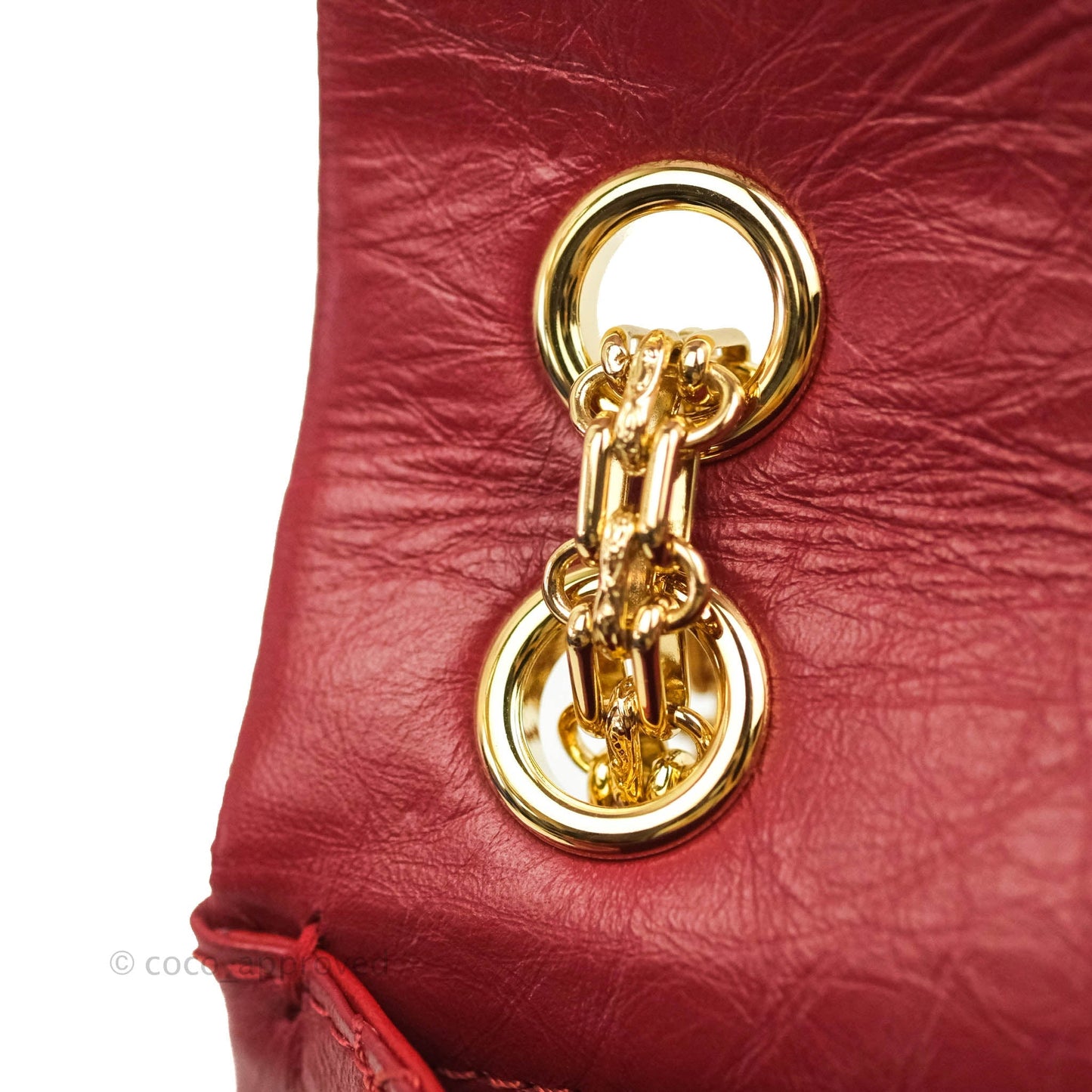 Chanel Mini Reissue 224 Red Aged Calfskin Gold Hardware 19S
