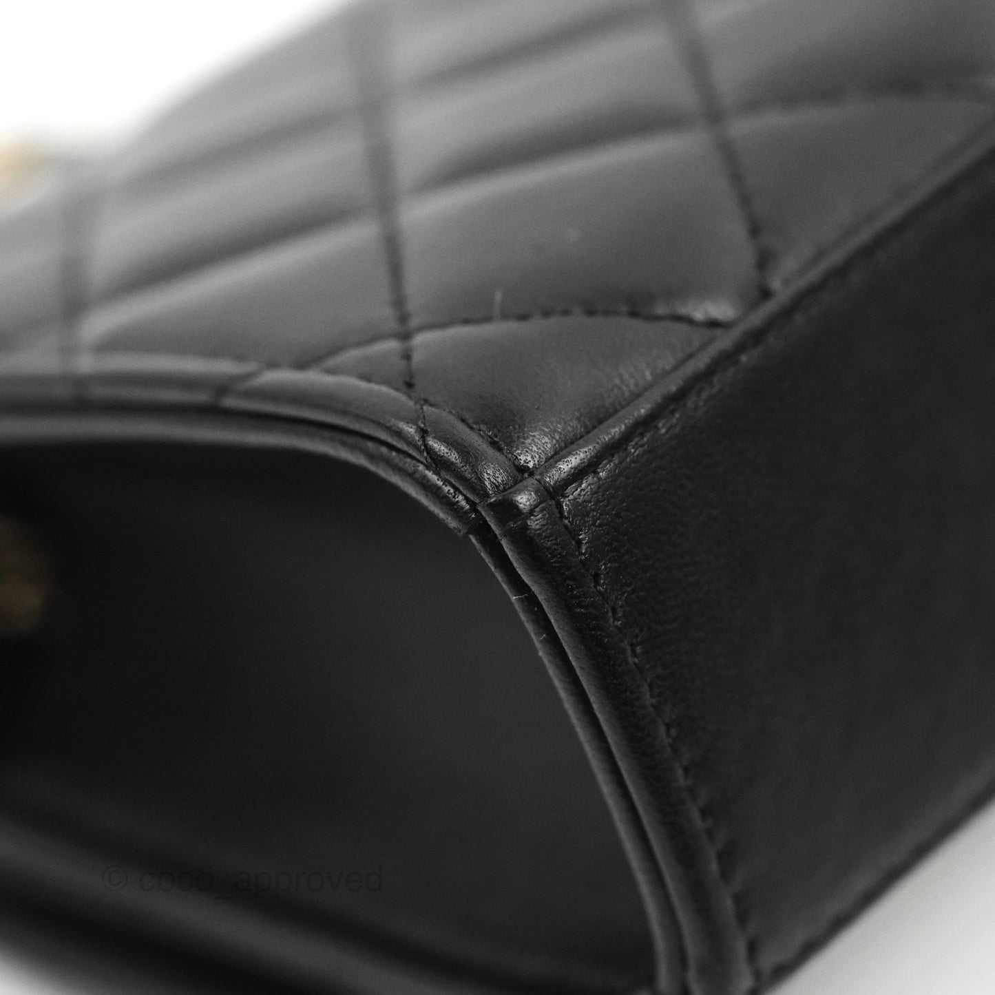 Chanel Mini Quilted Trendy CC Clutch With Chain Black Lambskin Gold Hardware