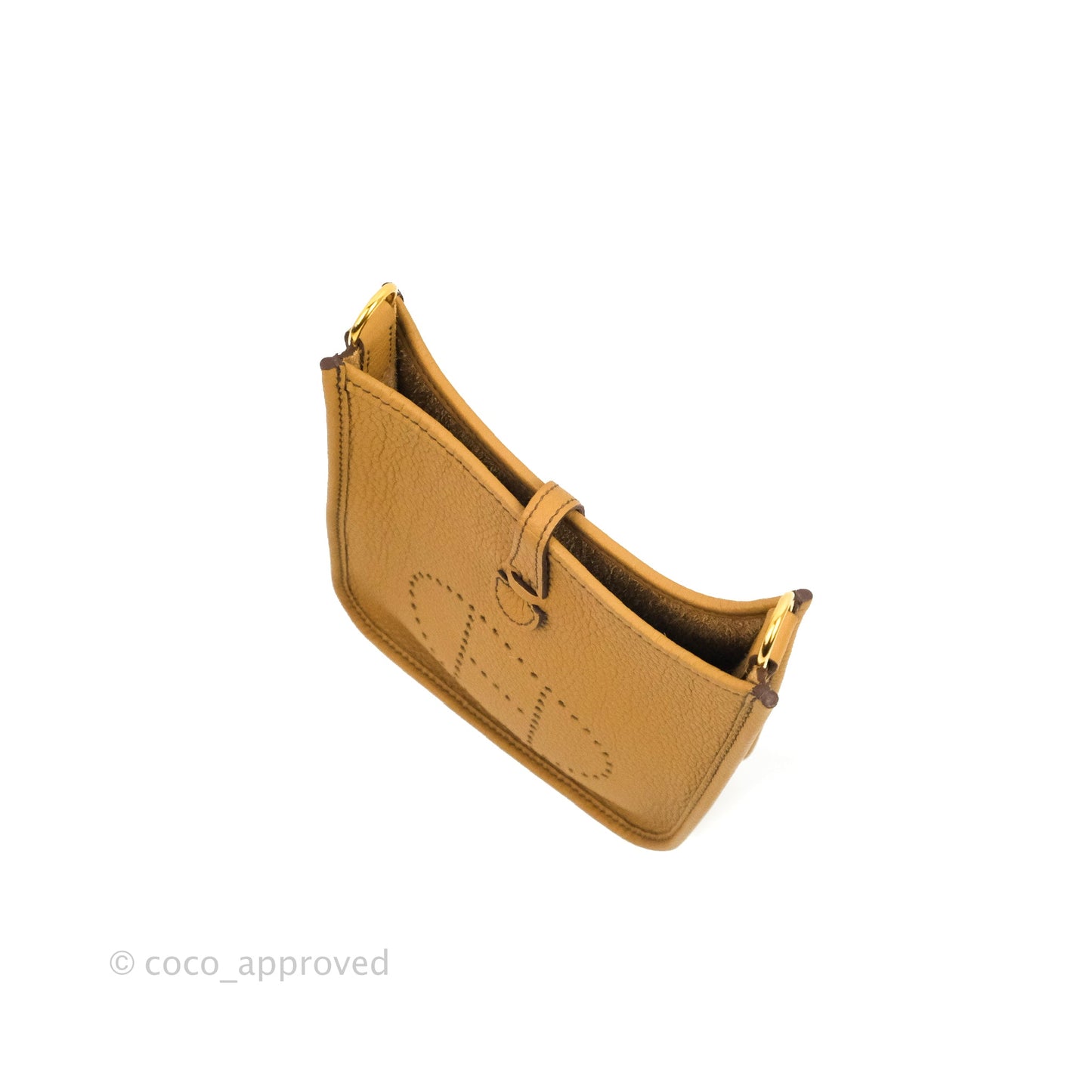 Hermès Mini Evelyne 16 Biscuit 48 Clemence Gold Hardware