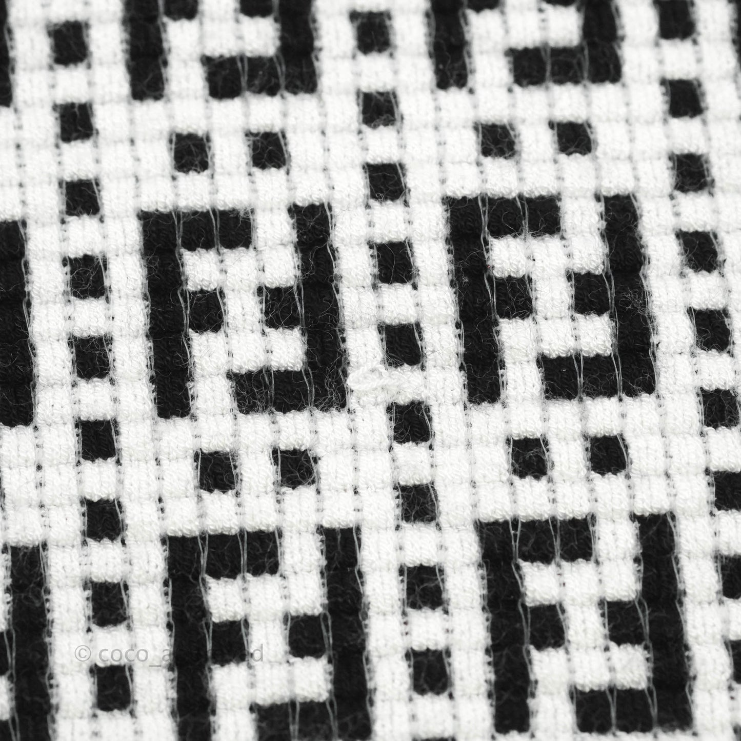 Fendi FF Pattern Woven White Top