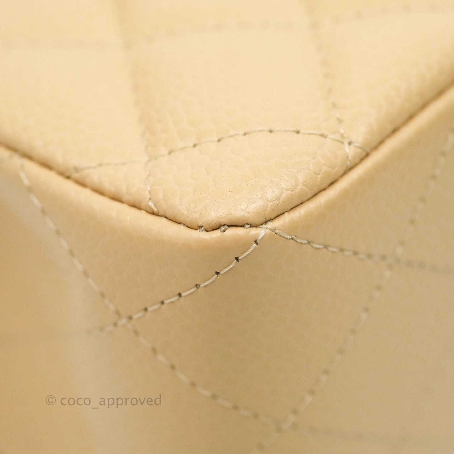 Chanel Classic Small S/M Flap Beige Caviar Gold Hardware
