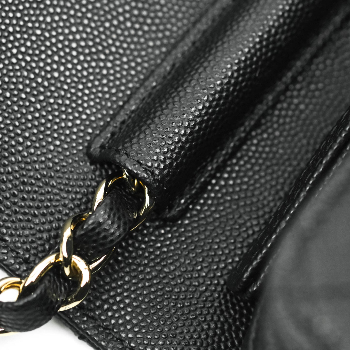Chanel Quilted Small Like The Wallet Flap Black Caviar Light Gold Hardware 22C