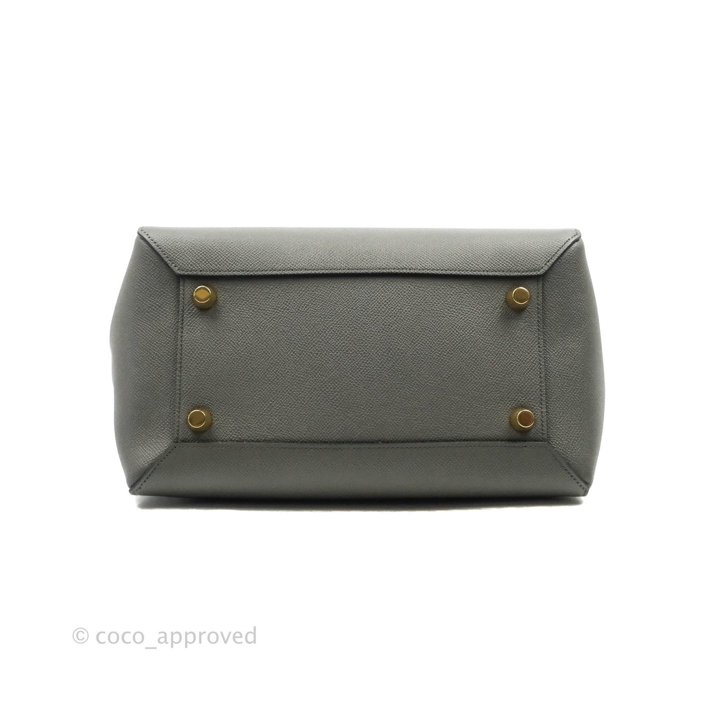 Celine Mini Belt Bag Grey Grained Calfskin Gold Hardware