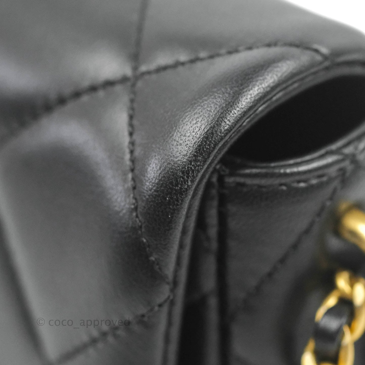 Chanel Quilted My Perfect Mini With Pearl Black Lambskin Gold Hardware