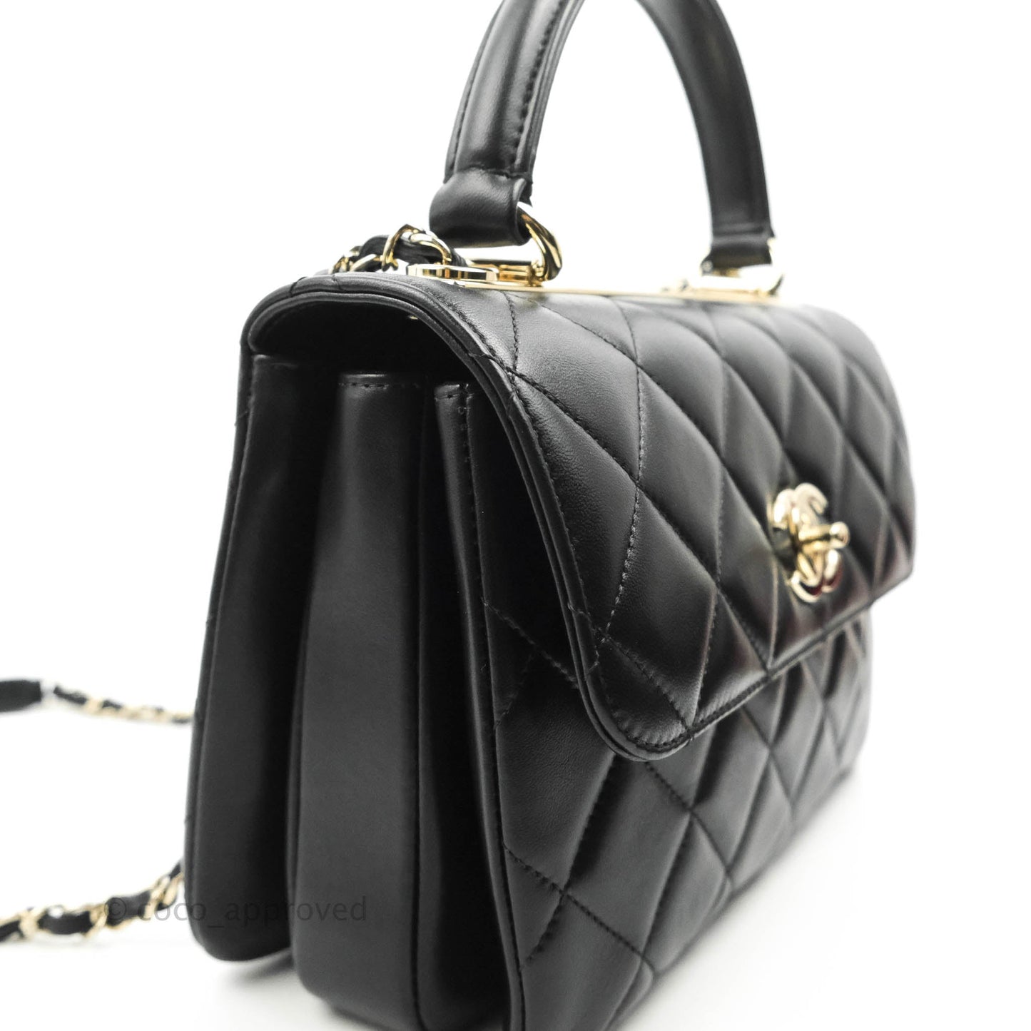 Chanel Trendy CC Small Black Lambskin Gold Hardware