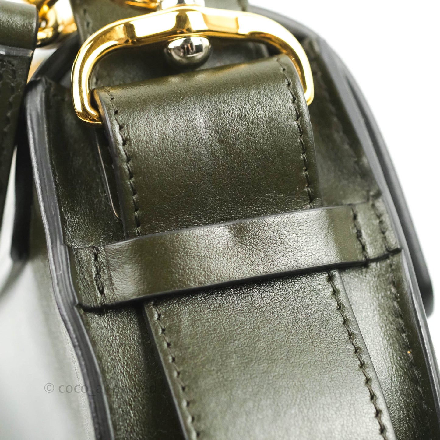 Chloé Small Tess Bag Dark Green Calfskin Suede