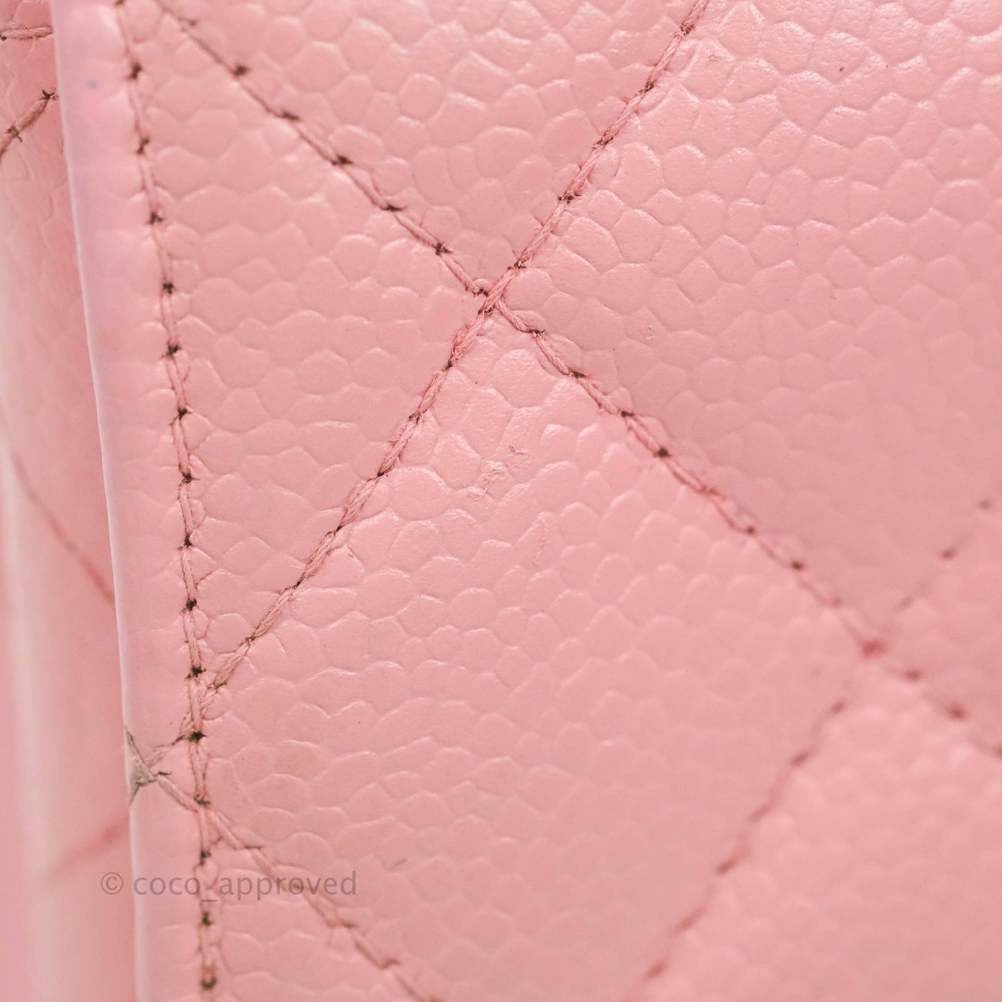Chanel Quilted Vintage Mini Square Flap Pink Caviar Pink Hardware