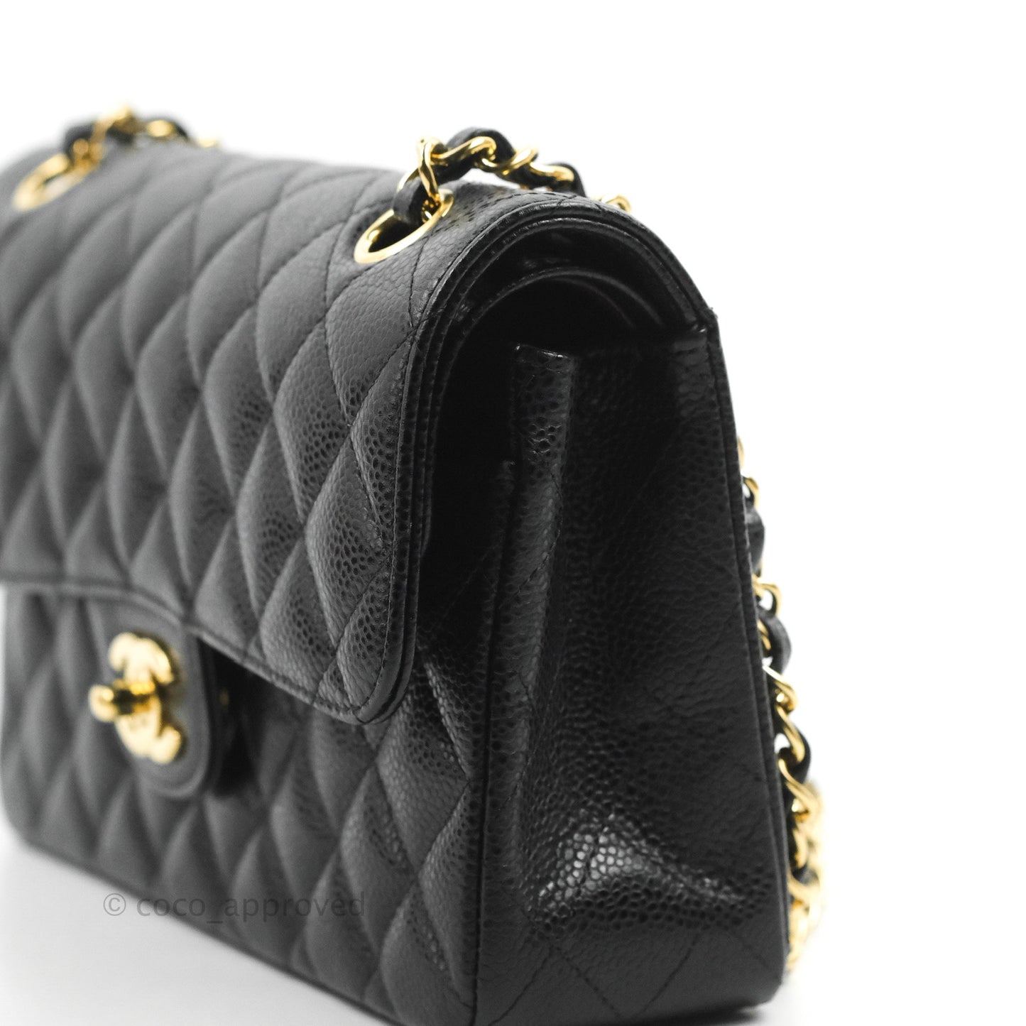 Chanel S/M Small Classic Quilted Flap Black Caviar Gold Hardware