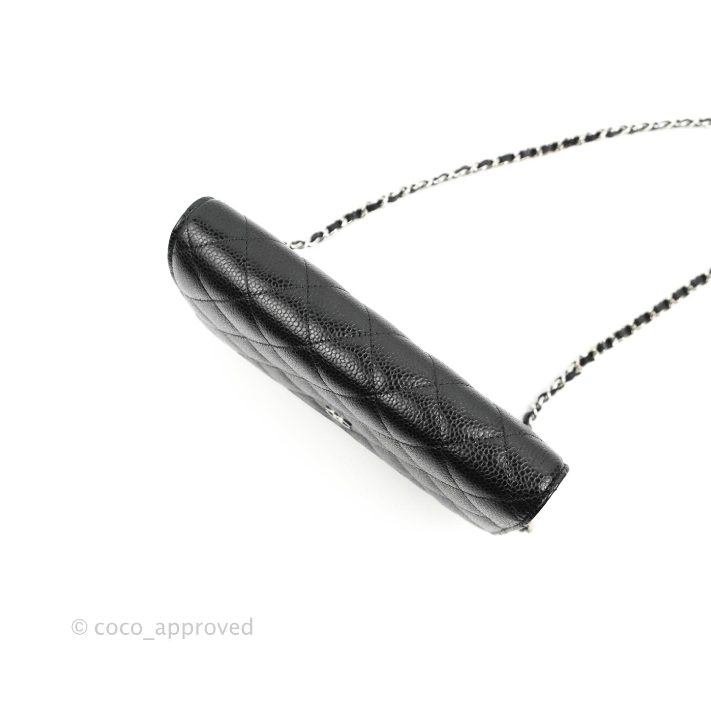 Chanel Quilted Classic WOC Black Caviar Silver Hardware