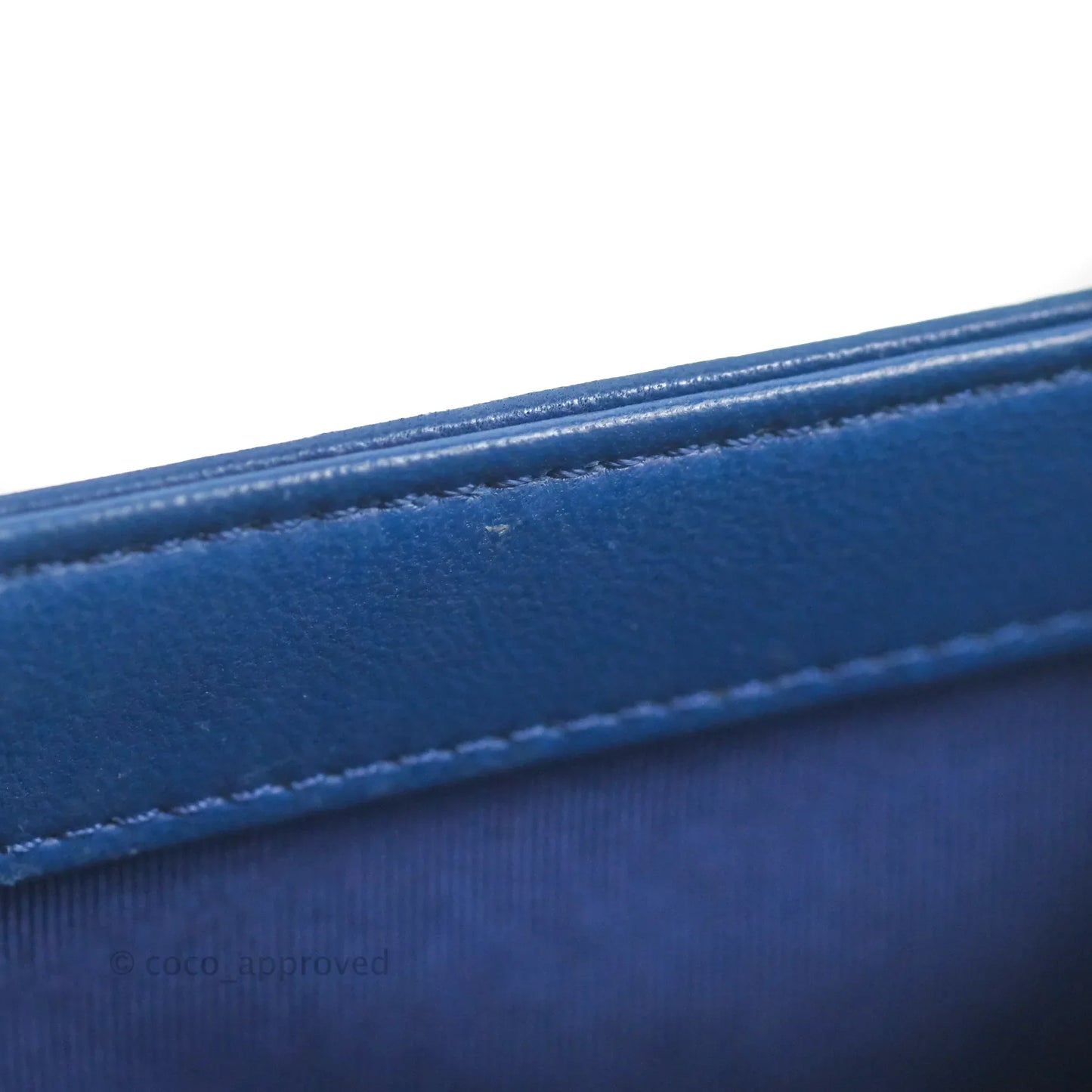 Chanel Quilted Medium Boy Blue Calfskin Ruthenium Hardware