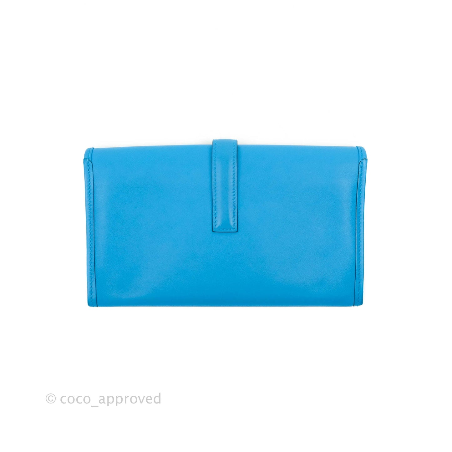 Hermès Jige Duo Wallet Bleu Zanzibar Swift