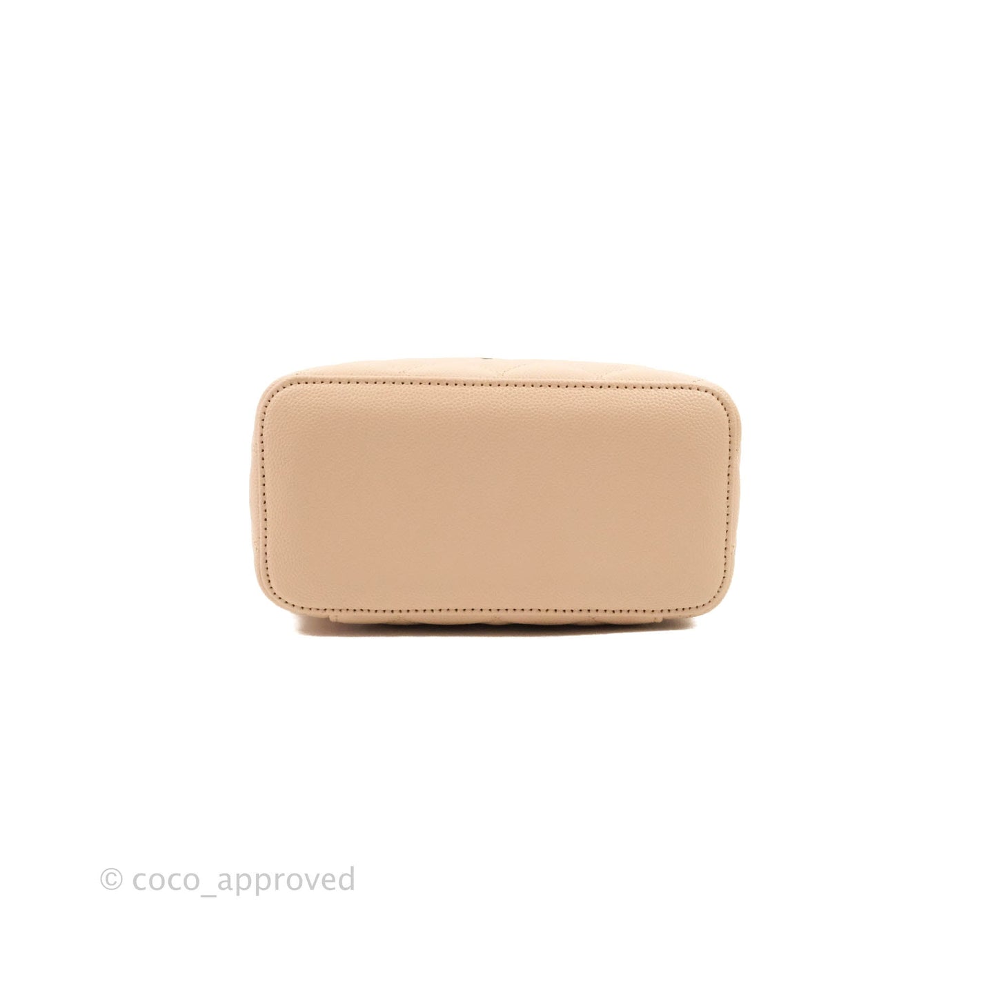 Chanel Vanity with Classic Chain Light Beige Caviar Gold Hardware 22C
