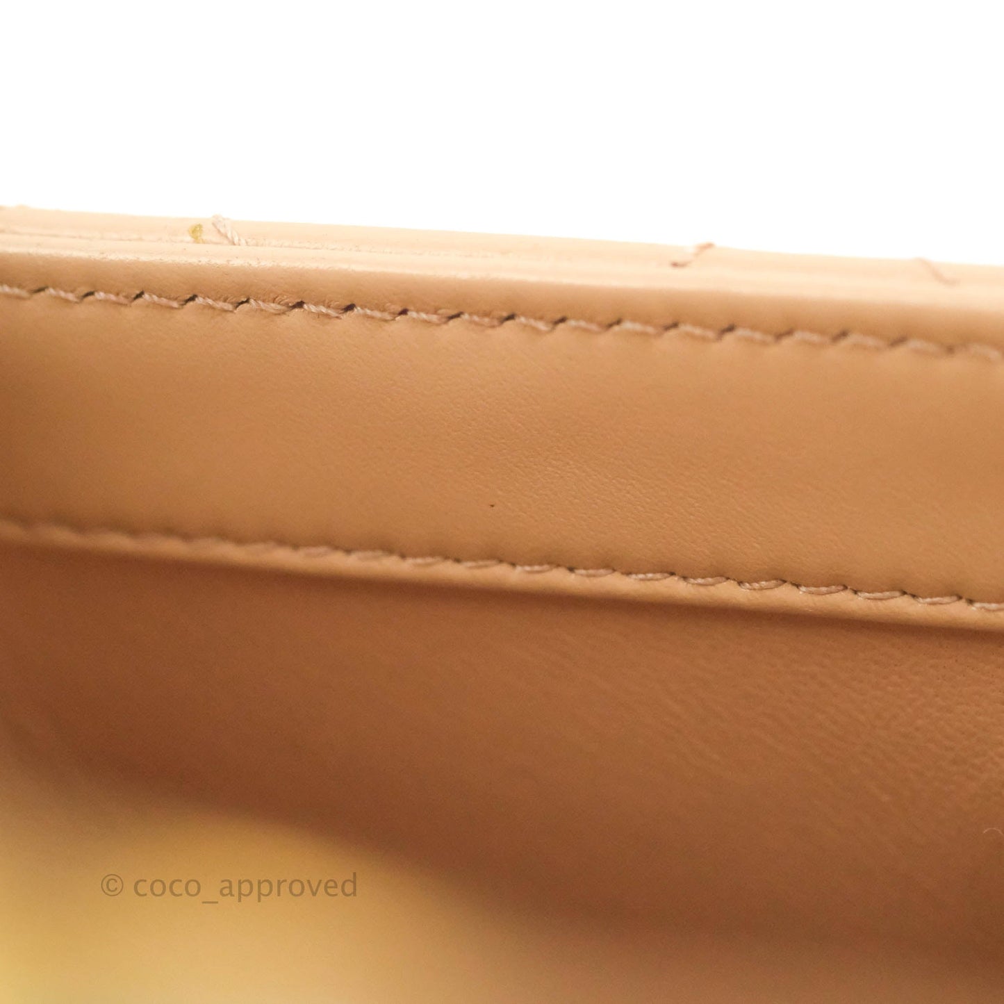 Chanel Quilted Perfect Fit Adjustable Beige Calfskin Gold Hardware 21A