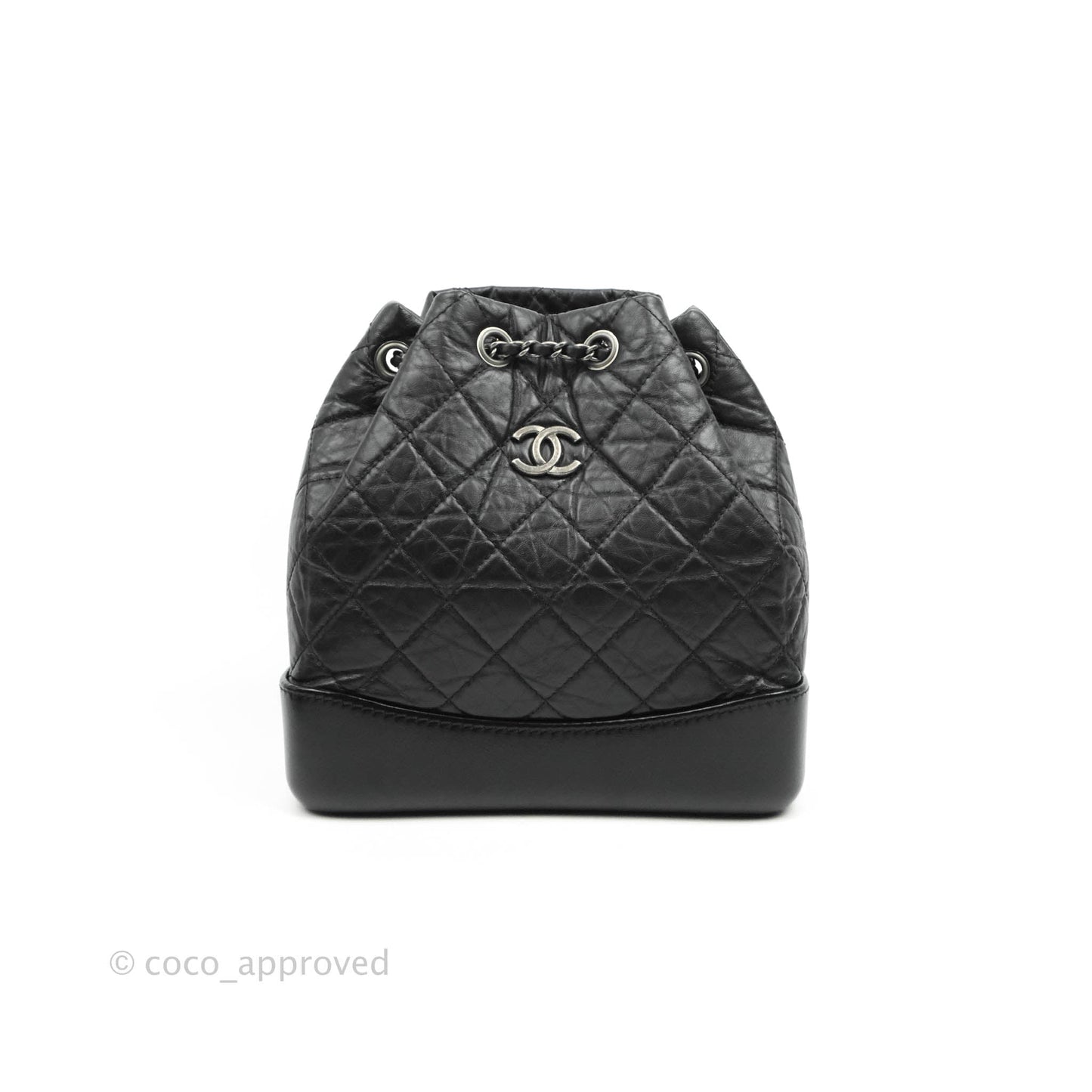Chanel Small Gabrielle Backpack Black Aged Calfskin
