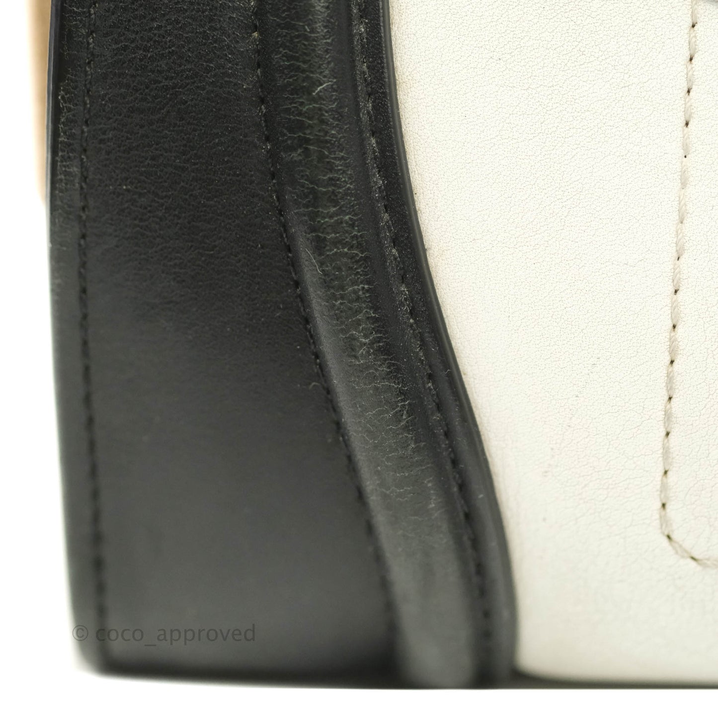 Celine Mini Luggage Bag Black/White/Brown Calfskin