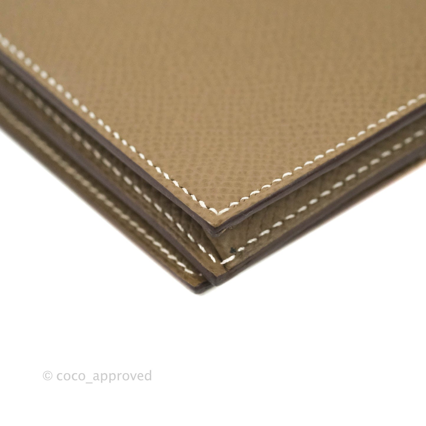 Hermès Bearn Wallet Etoupe Epsom Gold Hardware