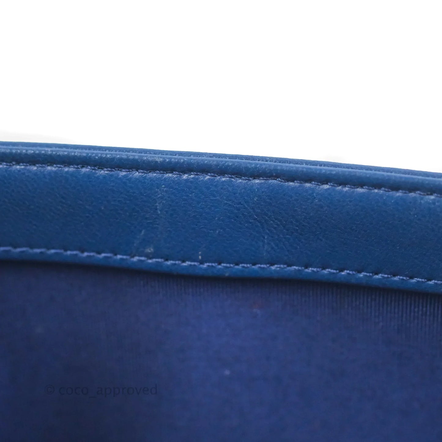 Chanel Quilted Medium Boy Blue Calfskin Ruthenium Hardware