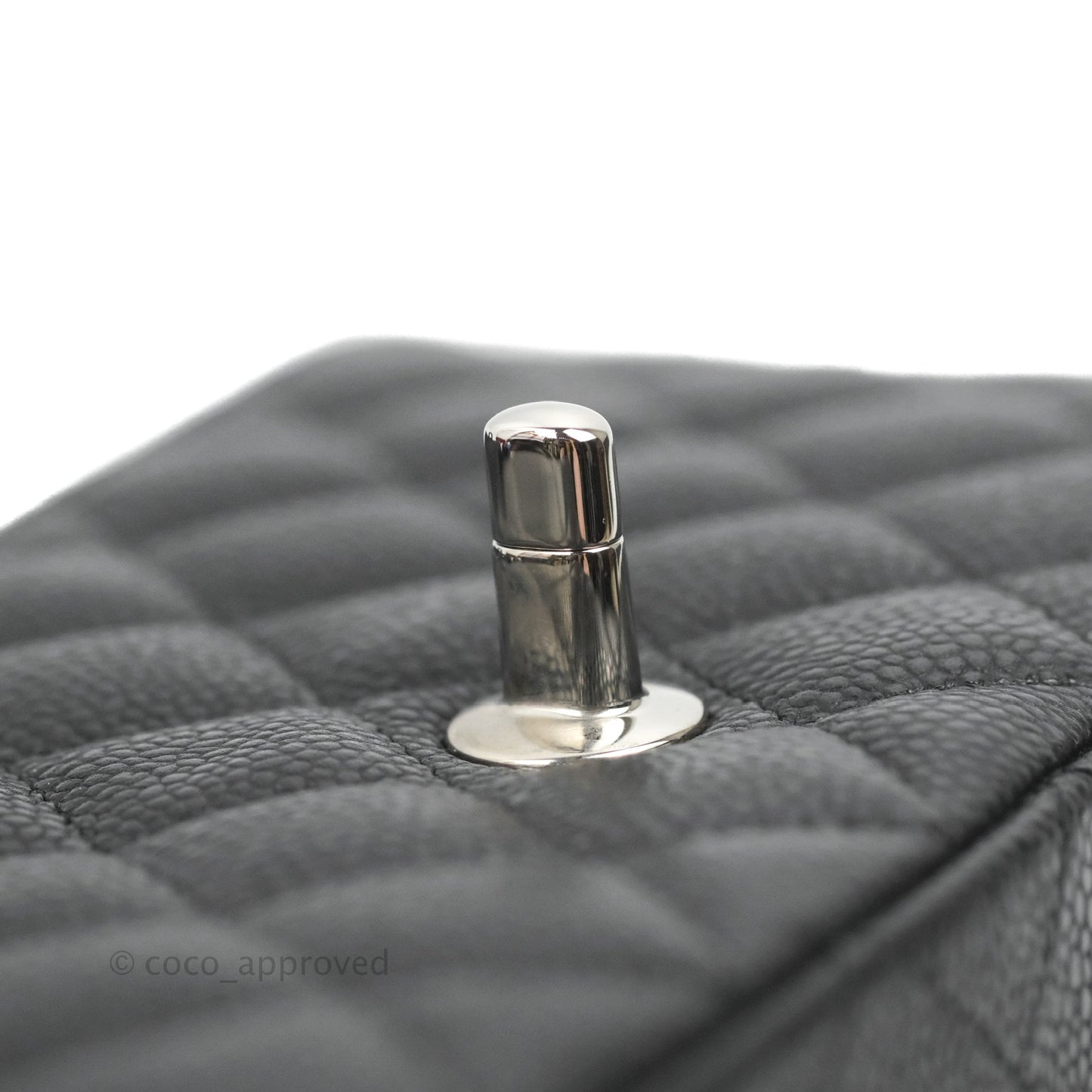 Chanel Quilted Mini Rectangular Black Caviar Silver Hardware