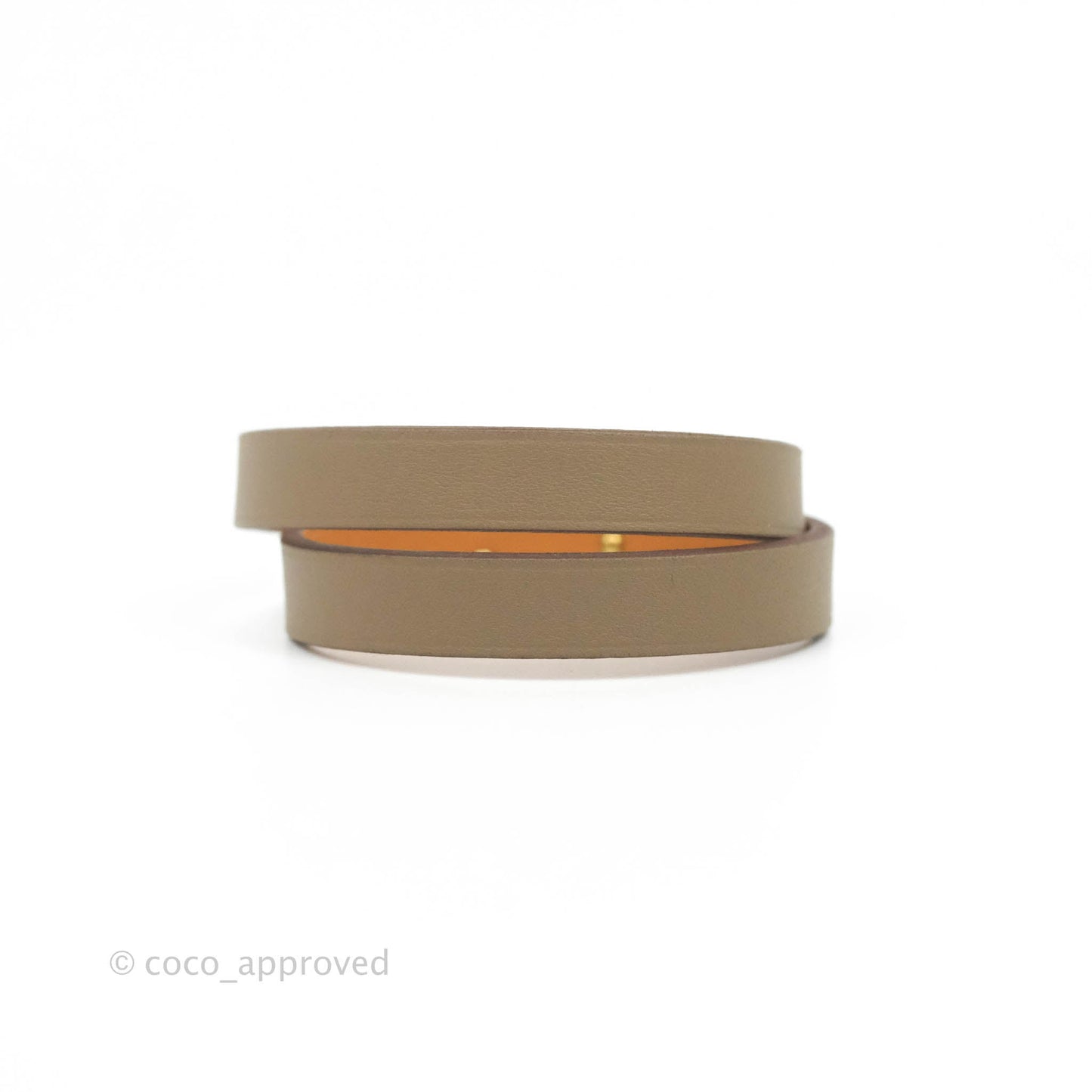Hermès Kelly Double Tour Bracelet Etoupe Swift Gold Hardware