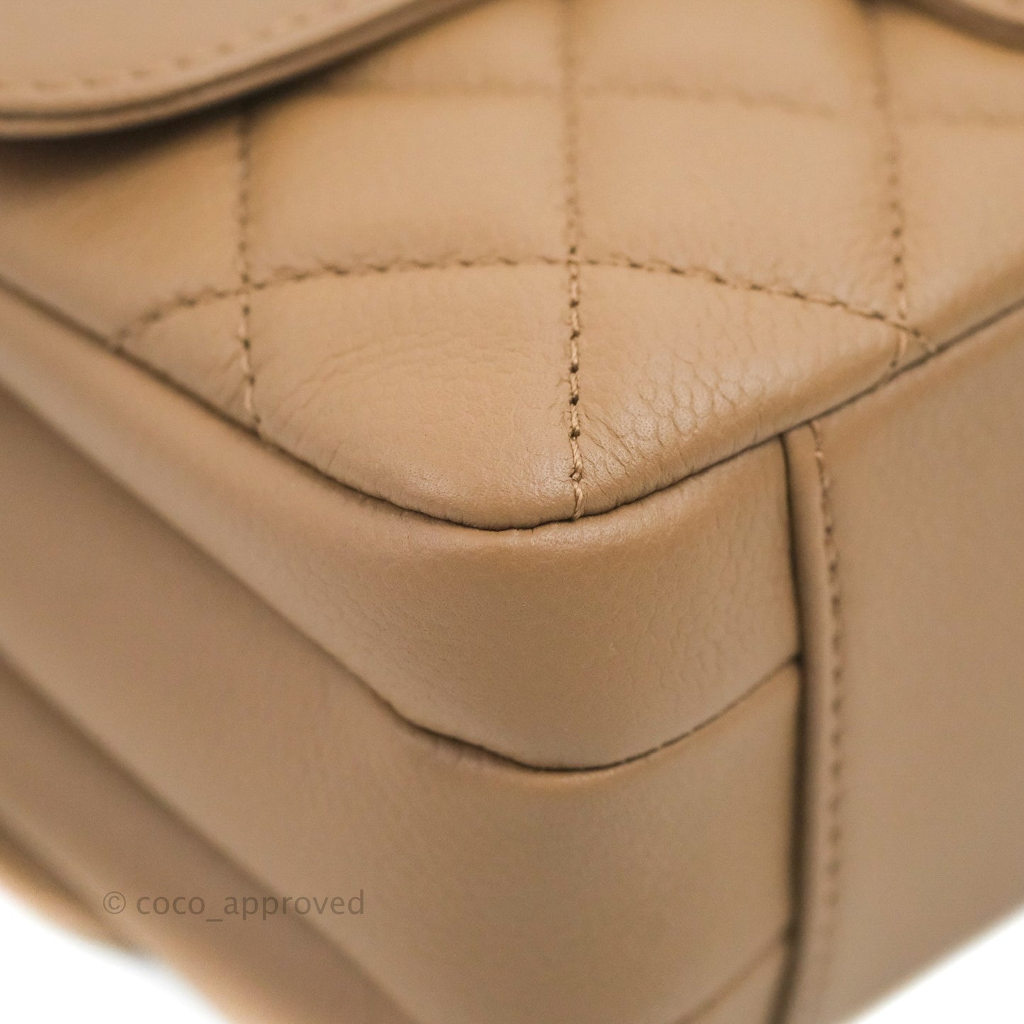 Chanel Flap Bag Dark Beige Caviar Ruthenium Hardware 17B