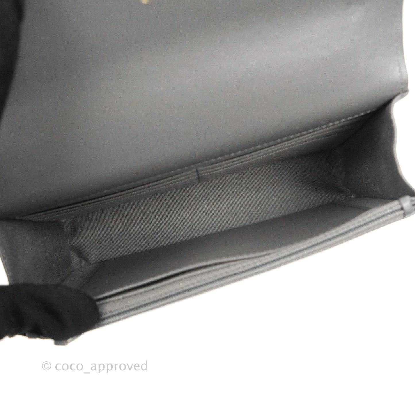 Chanel 19 Wallet on Chain WOC Dark Grey Lambskin Mixed Hardware