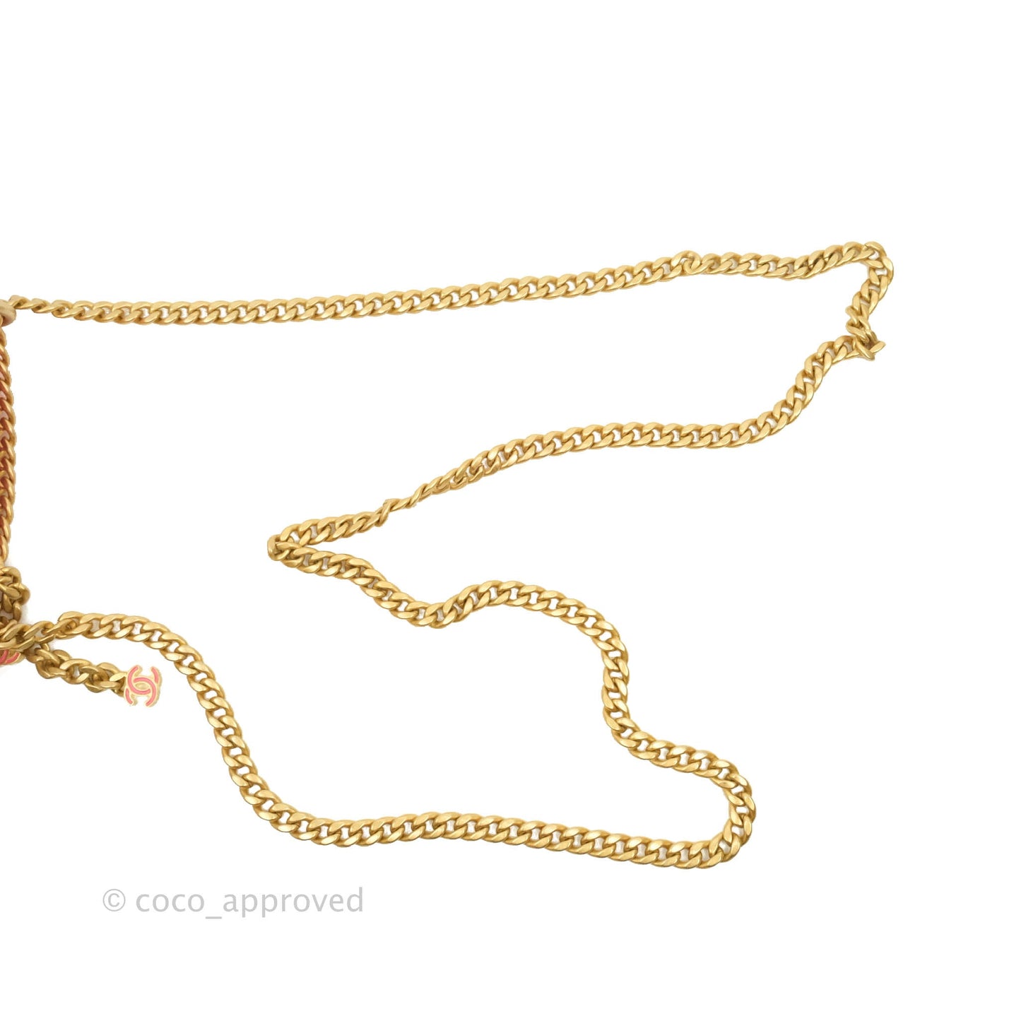 Chanel Clutch with Chain Pink Lambskin Enamel Gold Hardware