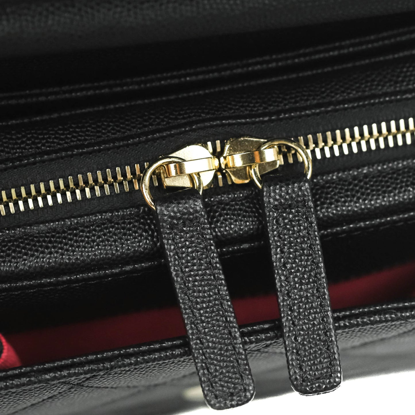 Chanel Quilted Small Like The Wallet Flap Black Caviar Light Gold Hardware 22C