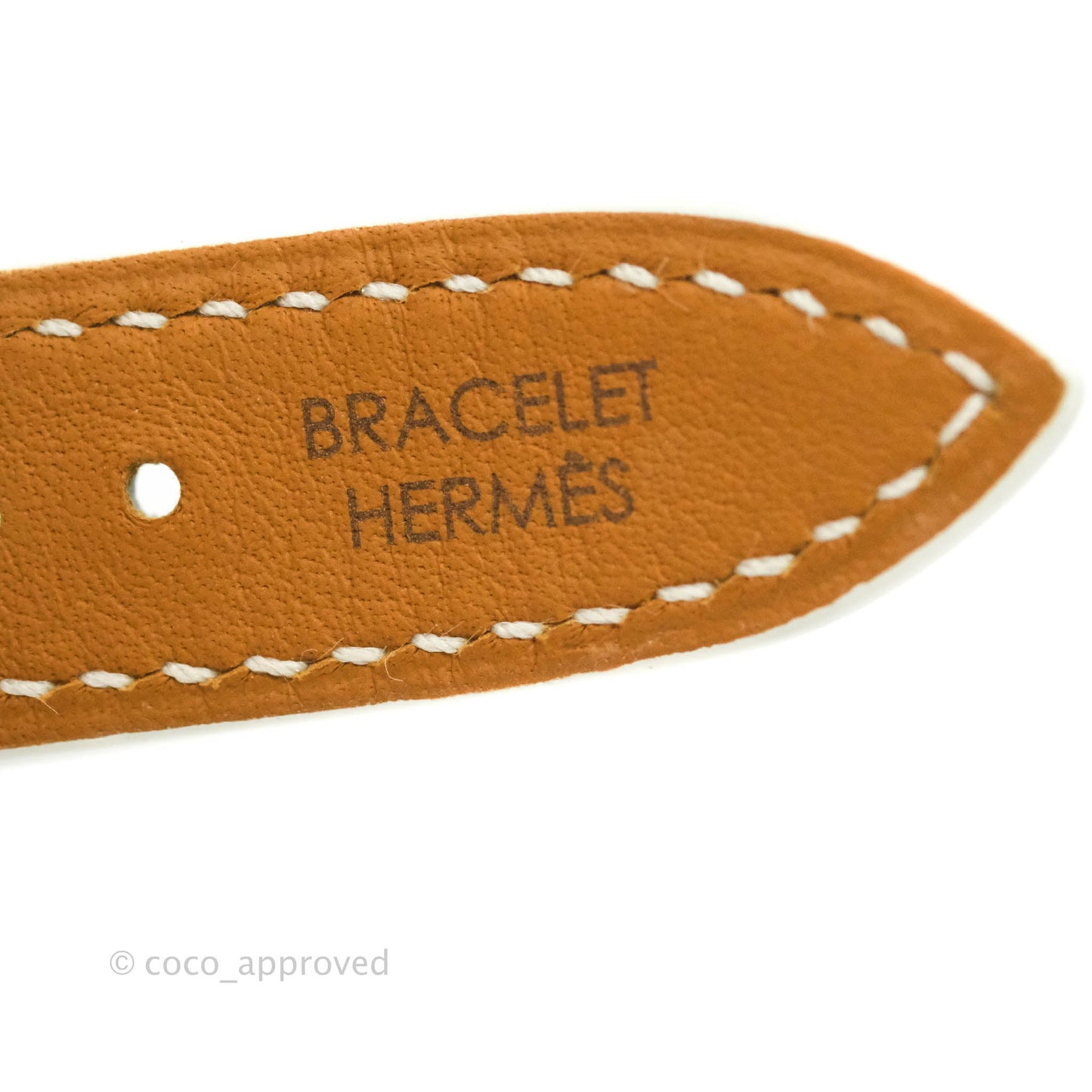 Hermès Heure H PM White Epsom Strap