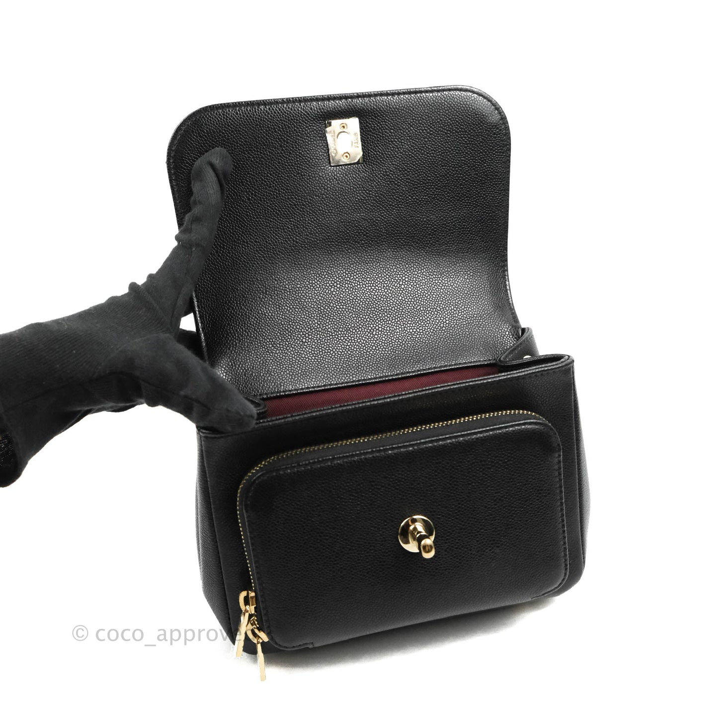 Chanel Quilted Small Business Affinity Flap Black Caviar Gold Hardware