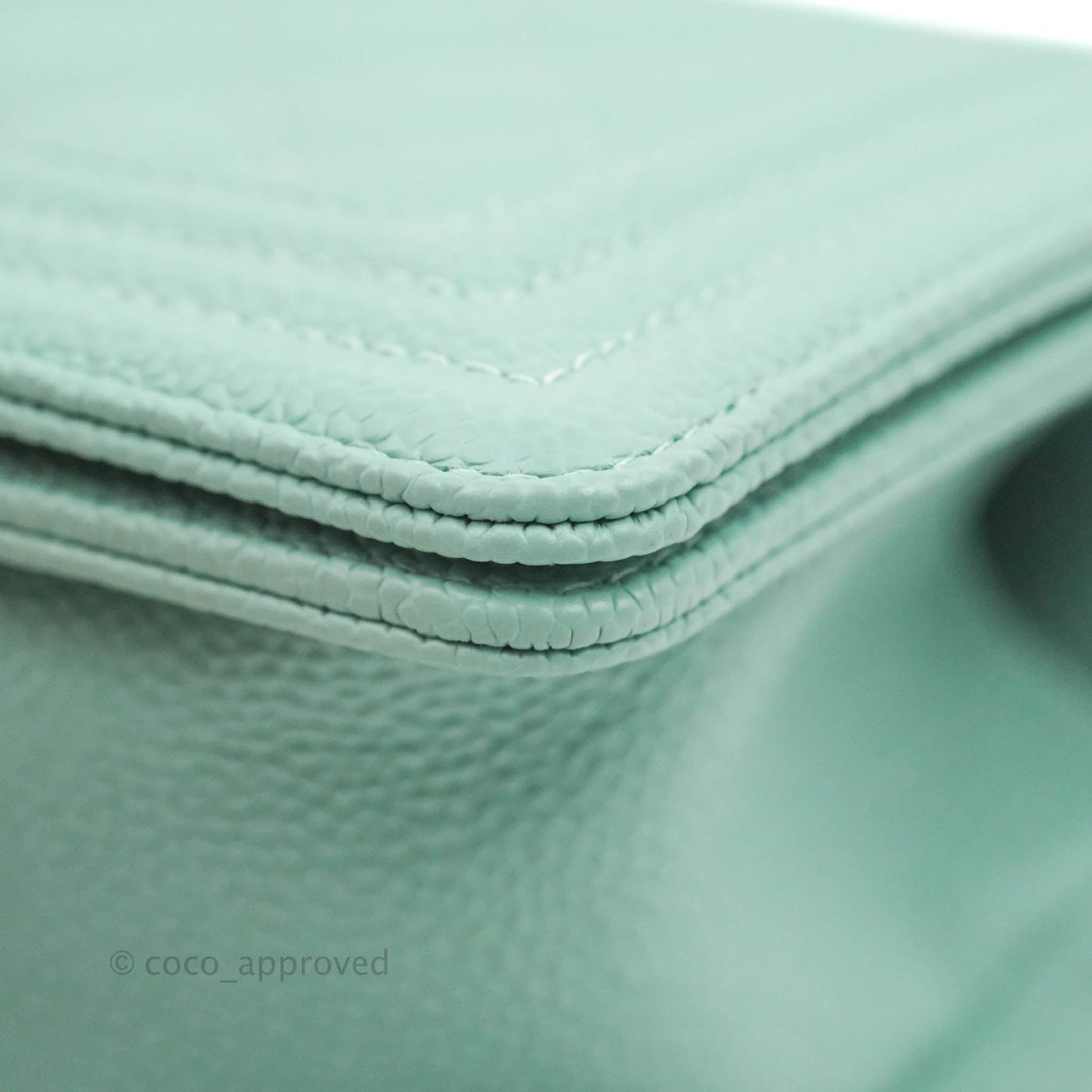 Chanel Quilted Small Boy Light Tiffany Blue Caviar Gold Hardware