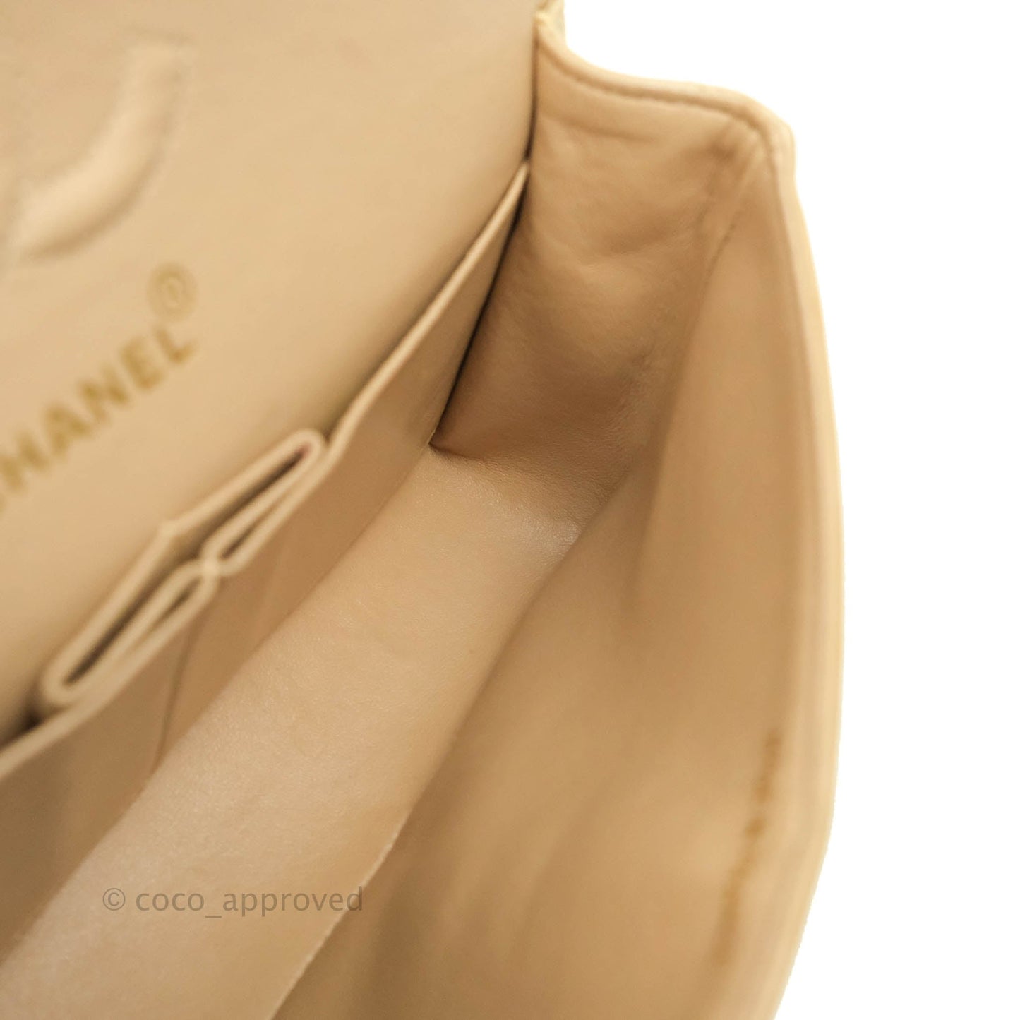 Chanel Classic Vintage Small Flap Beige Lambskin 24K Gold Hardware