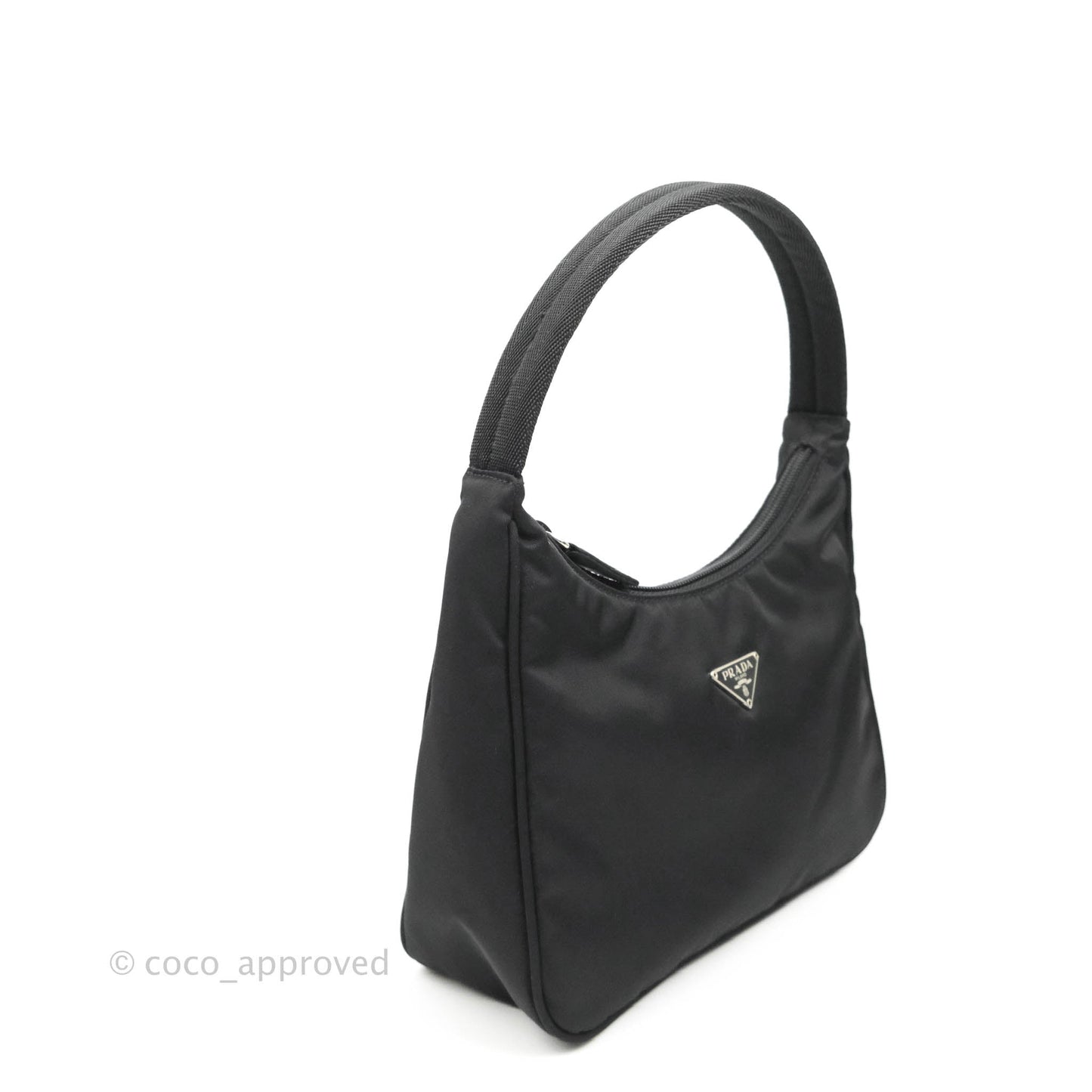 Prada Vintage Nylon Bag Black Silver Hardware