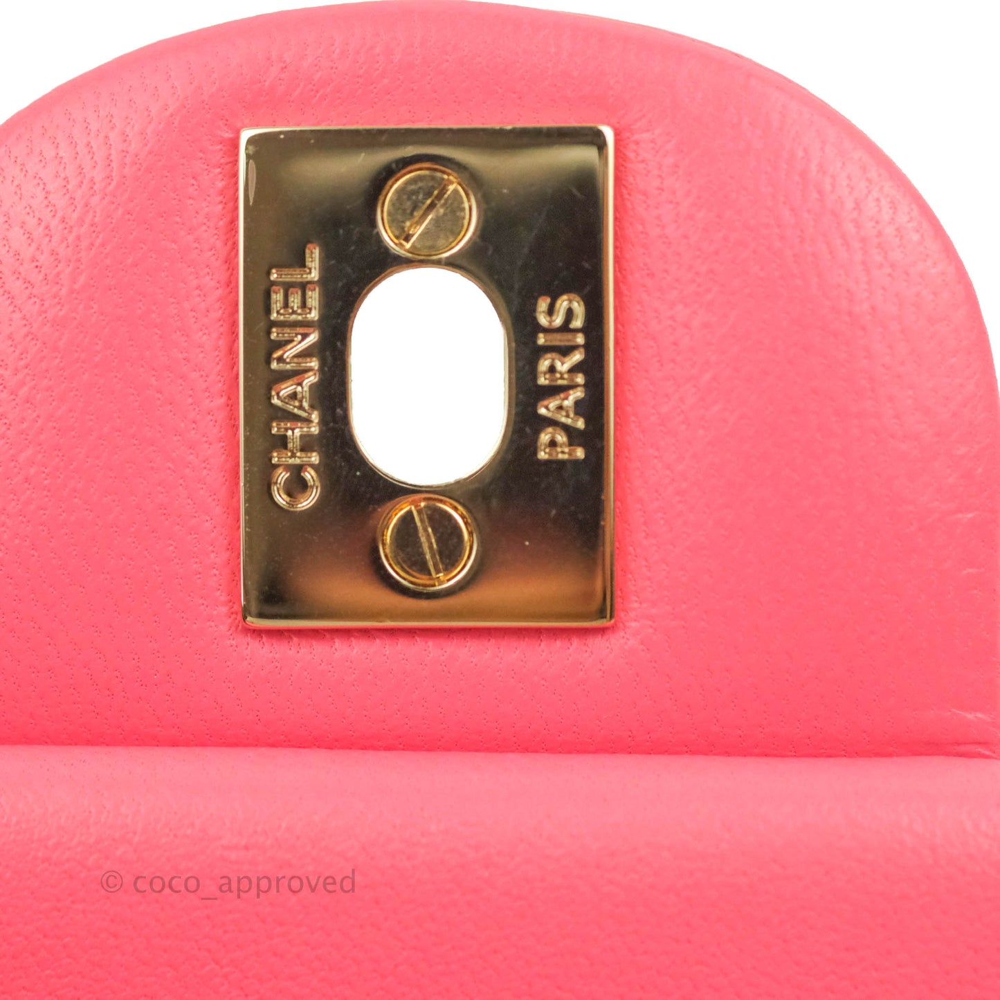 Chanel Small Classic Quilted Flap Rosy Pink Lambskin Gold Hardware