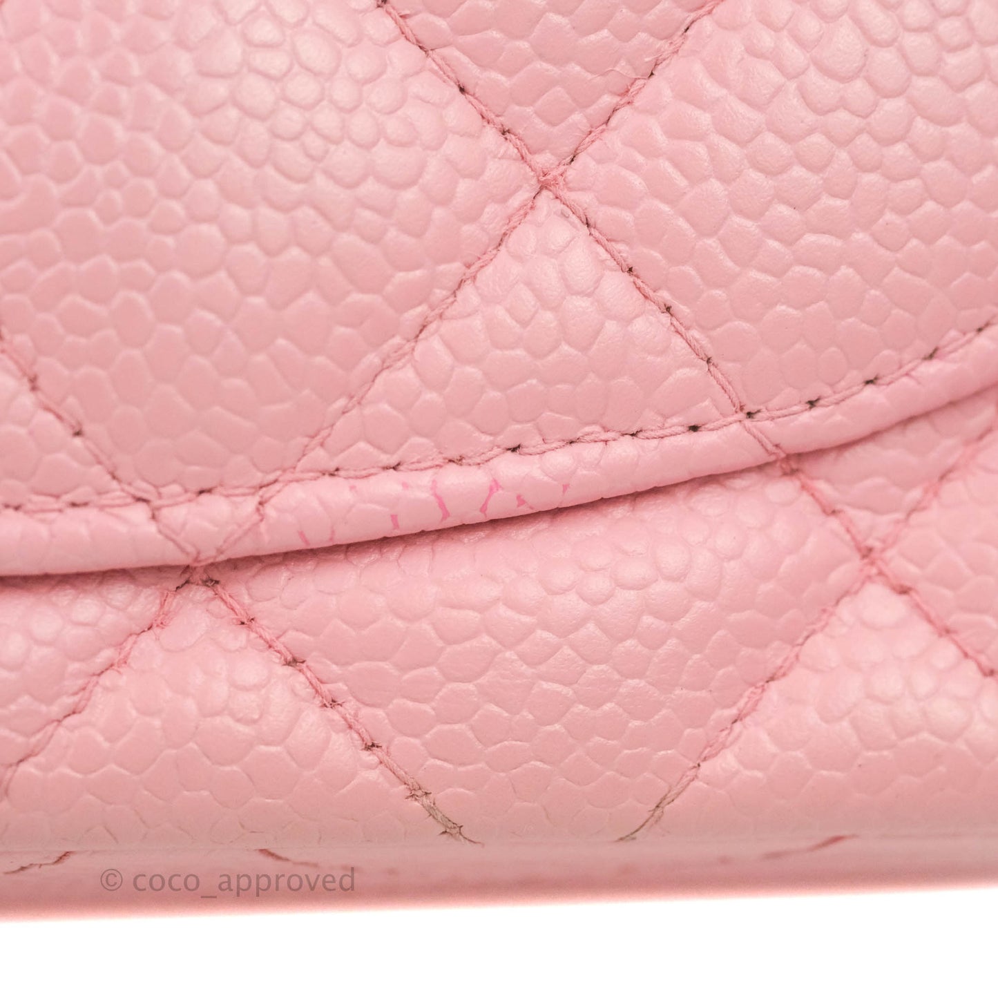 Chanel Quilted Vintage Mini Square Flap Pink Caviar Pink Hardware