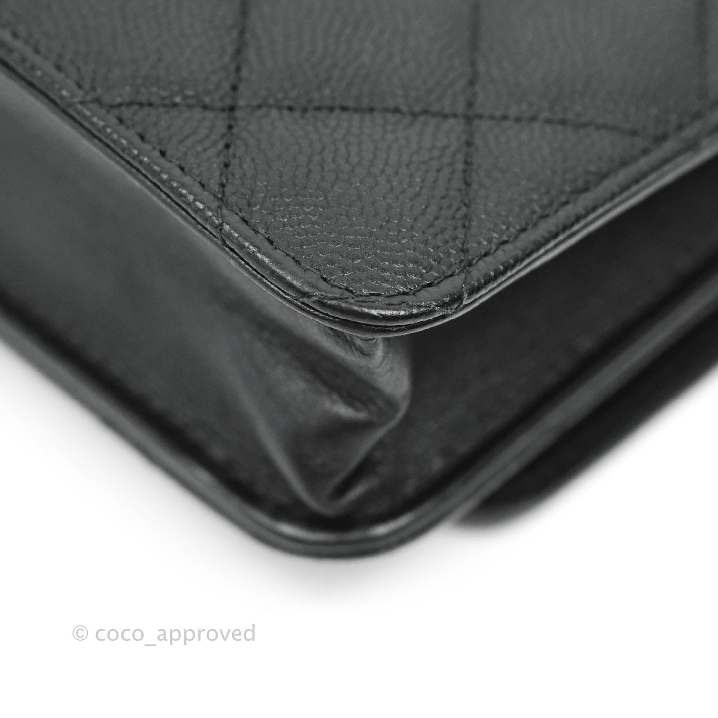 Chanel Filigree Wallet on Chain WOC Black Caviar Gold Hardware